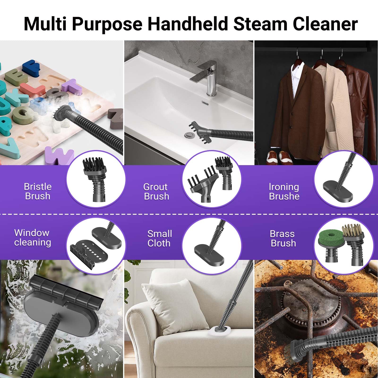 Steam Mop For Floor Cleaning   29 In 1 Heavy Duty Powerful Handheld Steam Cleaner Auto & Manual Steam For Hardwood Tile Laminate