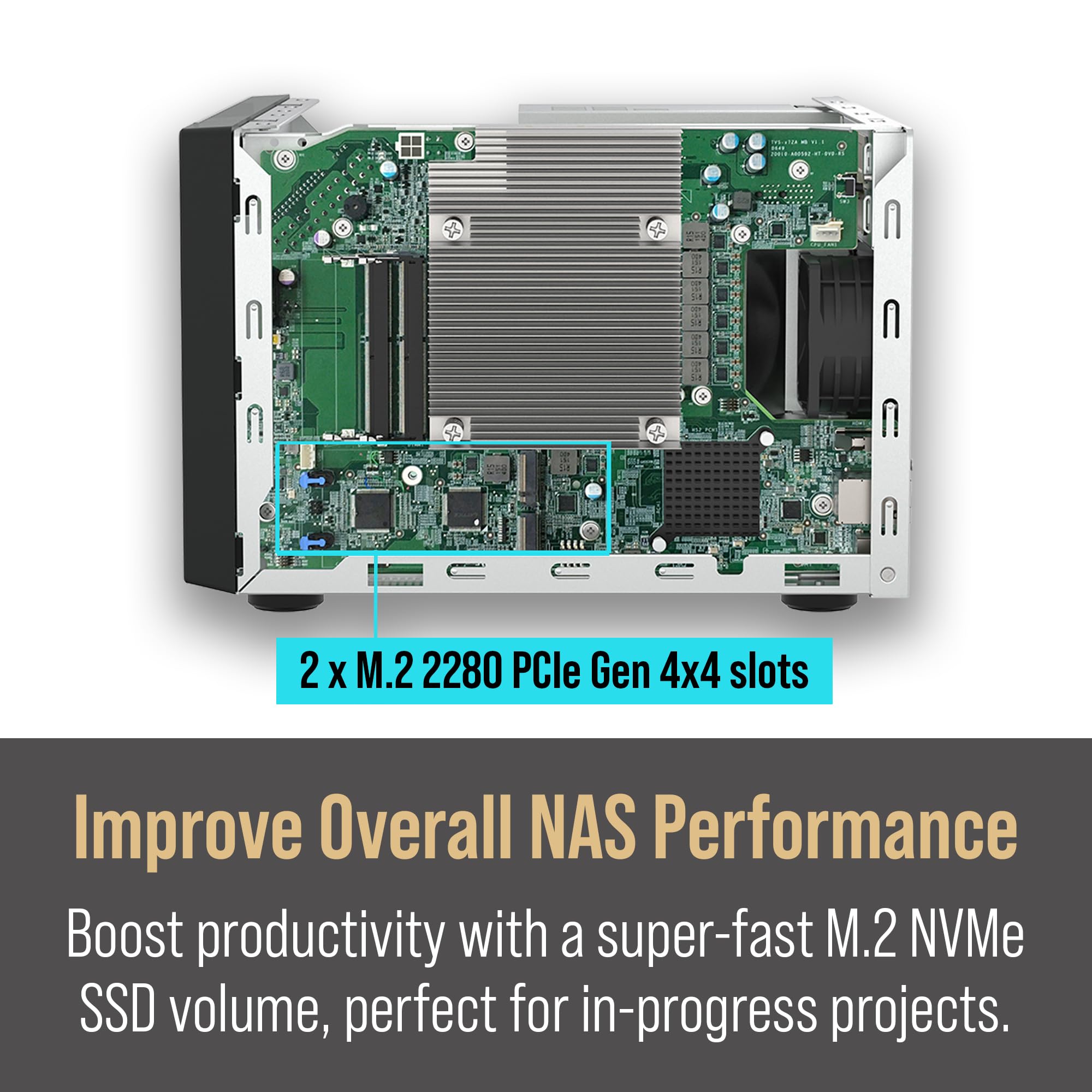 Qnap Tvs H674T I5 32G Us 6 Bay High Speed Desktop Nas With Intel 12Th Gen Core I5 6 Core Cpu, 32Gb Ddr4 Memory, Thunderbolt 4 An