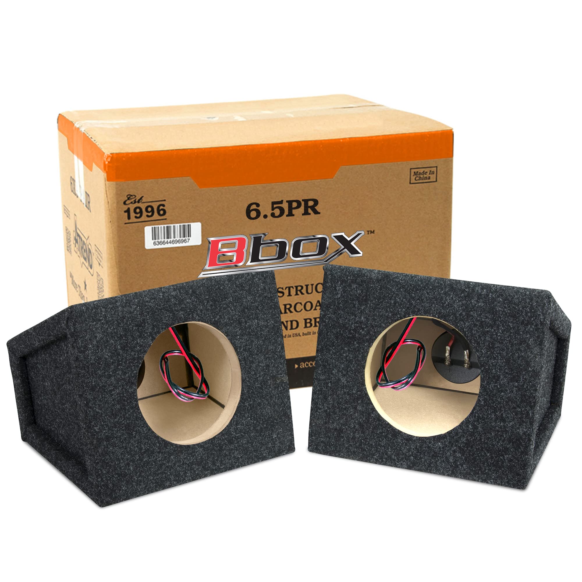 Atrend Pro Audio Tuned Speaker Enclosures Set Of 2 Pieces (6.5 Inch), Charcoal With High Grade 5/8 Inch Mdf Reduces Rattles And
