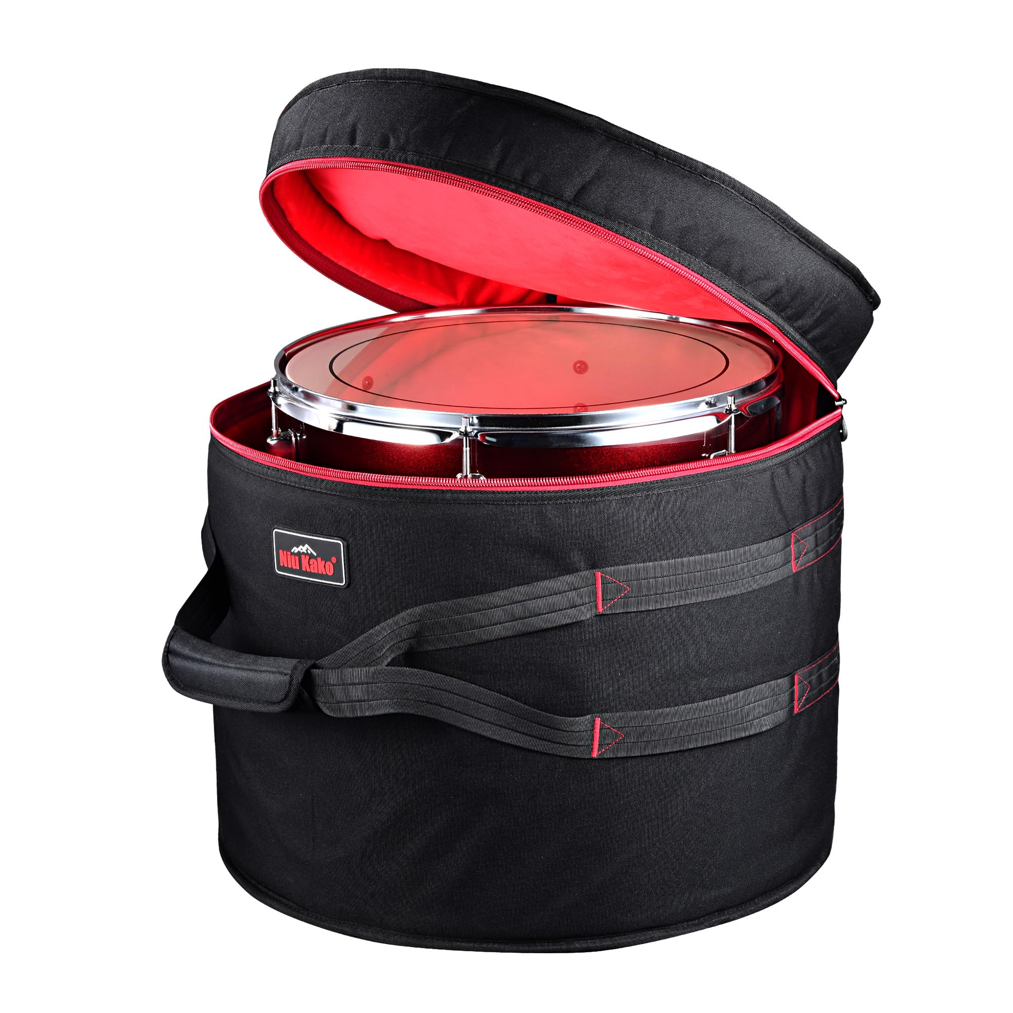 Niu Kako Bass Drum Bag 22x18 - 12mm Thick Padded Kick Drum Travel Case | Lightweight Protective Gig Bag for Drummers Transport &