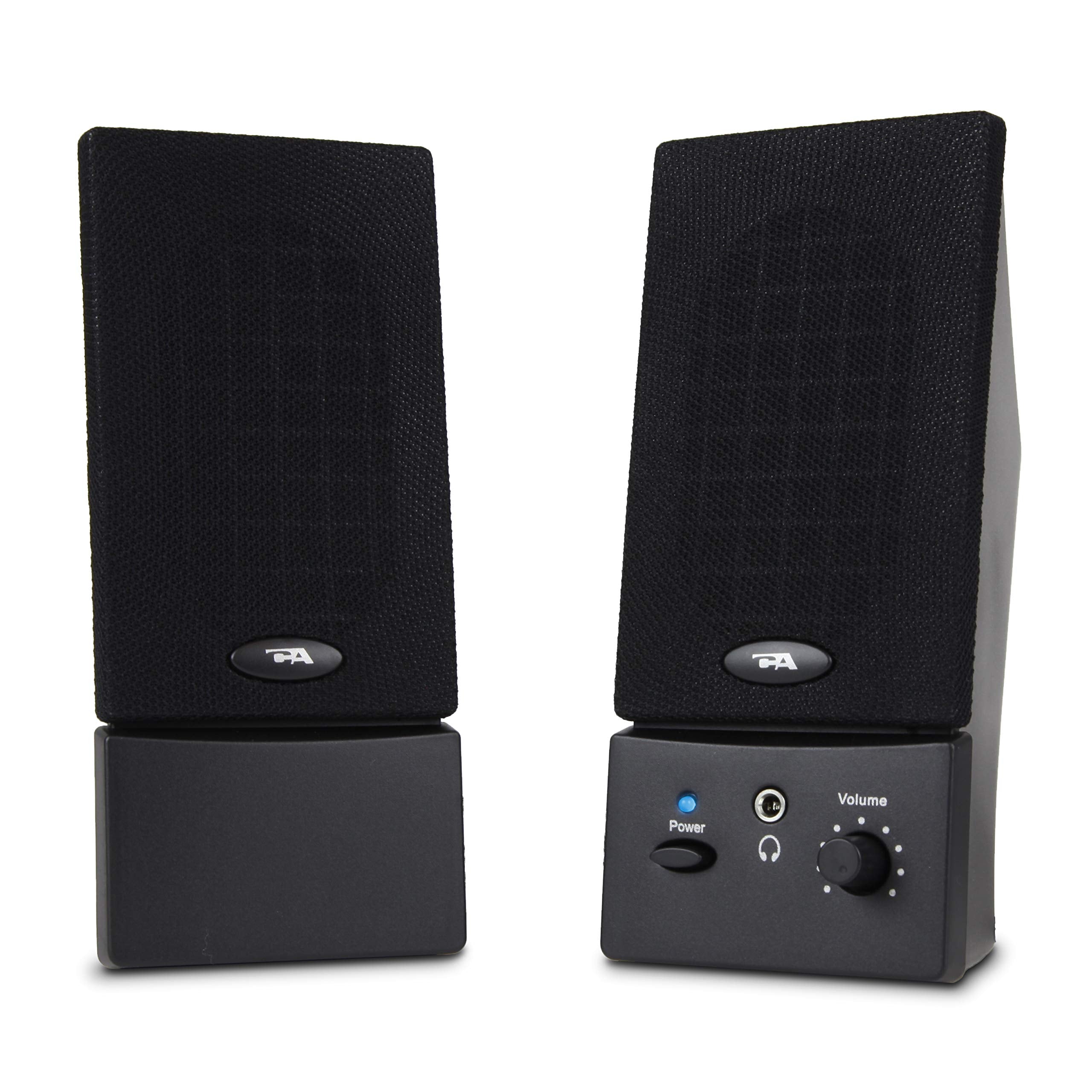 Cyber Acoustics Usb Powered 2.0 Desktop Speaker System With 3.5Mm Audio For Laptops And Desktop Computers (Ca 2016), Black