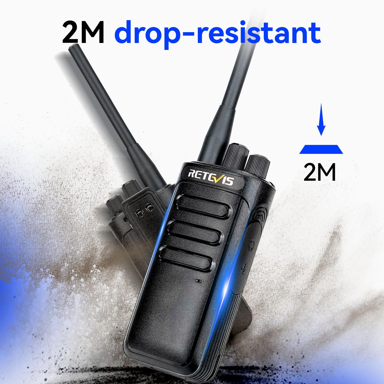Retevis Rb85 2 Way Radio For Adults Long Range,High Power Professional Walkie Talkies With Earpiece,Rechargeable Two Way Radios,