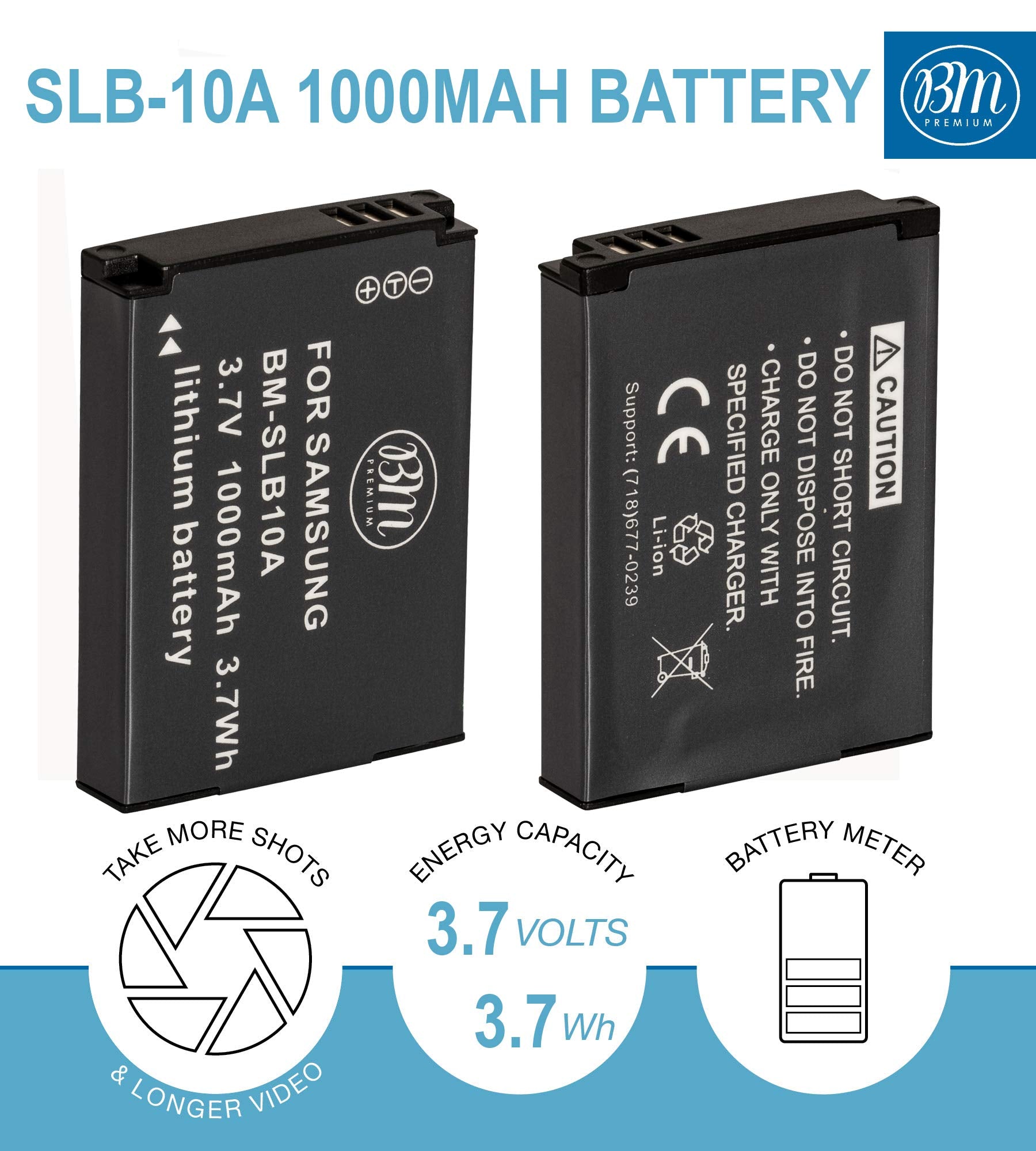 BM Premium SLB 10A Battery for Samsung EX2F HZ15W SL202 SL420 SL620 SL820 WB150F WB250F WB350F WB750 WB800F WB850F WB1100F Digital Camera