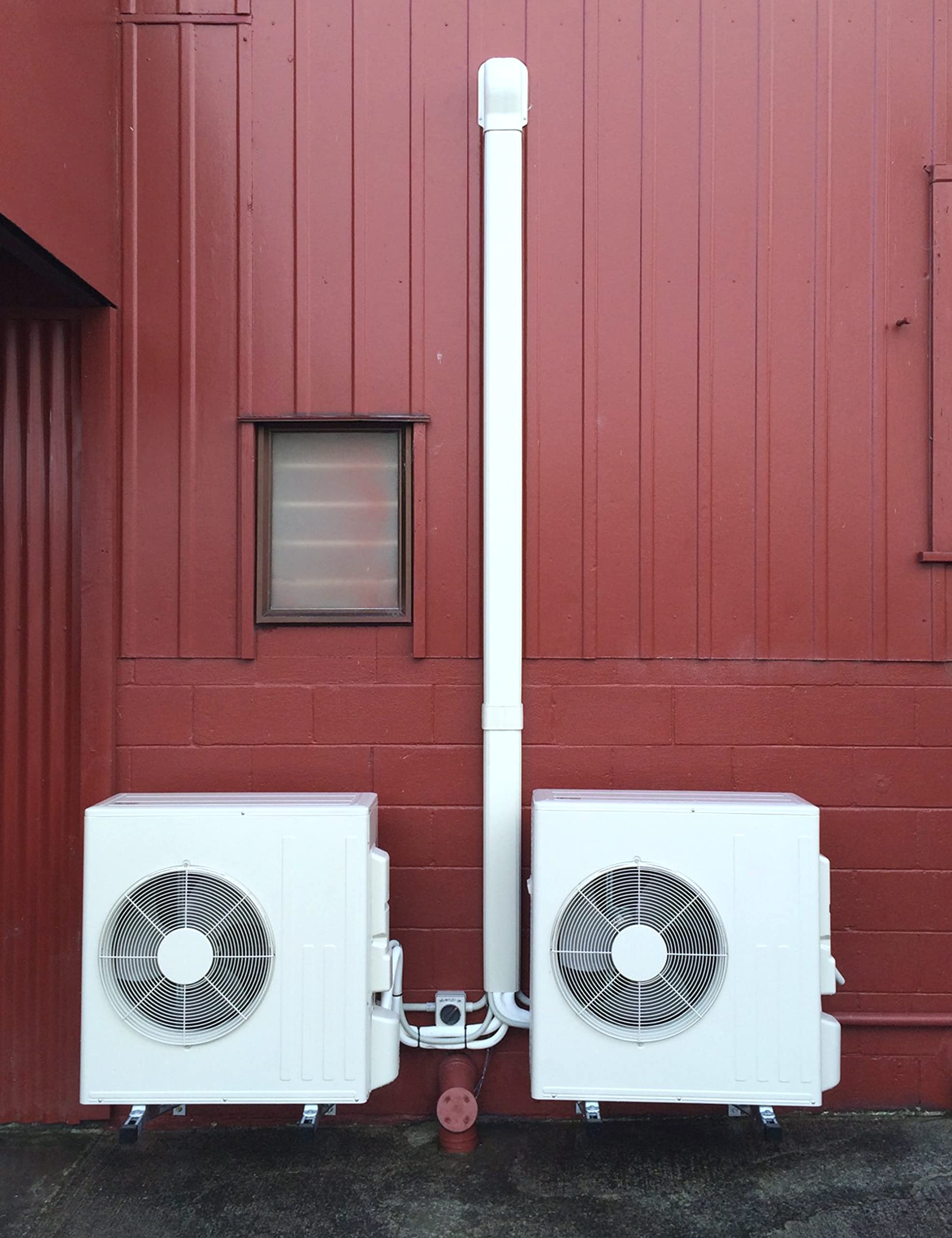 Plusluck 4'' Entry Wall Cover Line Cover Set Parts Pvc Accessory For Decorative For Ductless Mini Split, Central Ac And Heat Pum