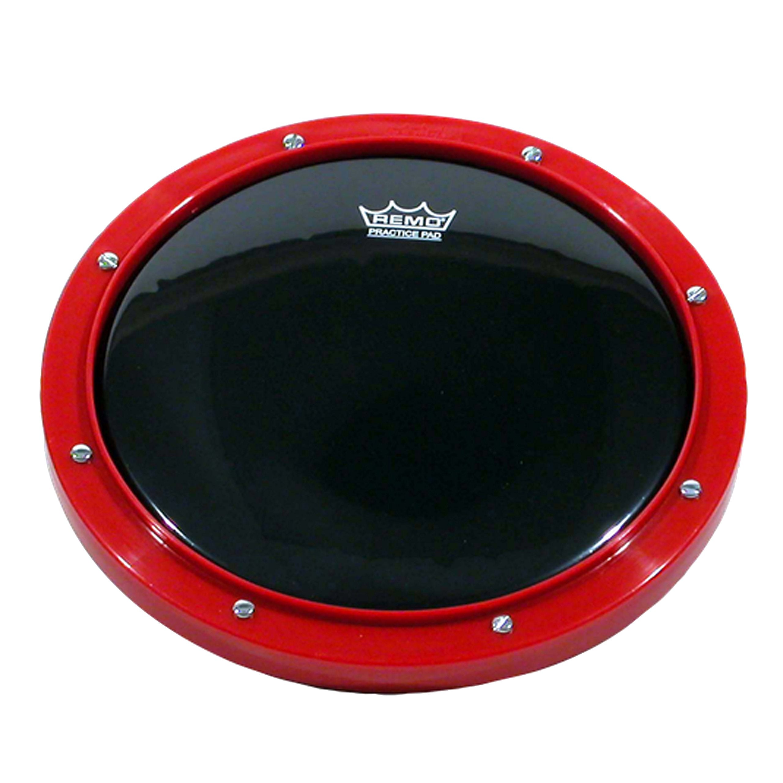 Remo Rt 0010 58 10' Red Tunable Practice Pad With Ambassador Ebony Drumhead
