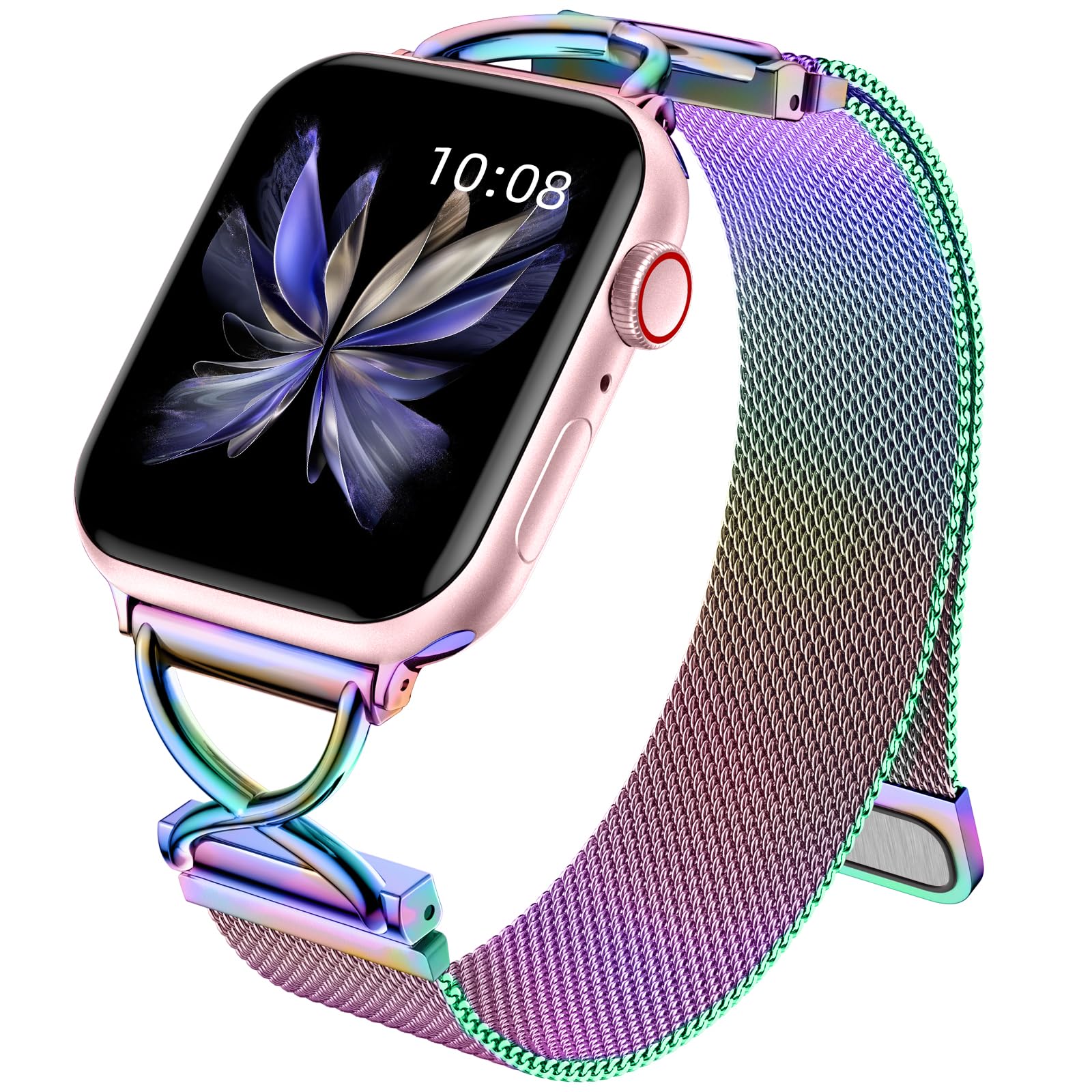 Dirrelo Band Compatible With Iwatch Bands For Women 40Mm 41Mm 42Mm 44Mm 45Mm 49Mm 38Mm, Metal Mesh Breathable Replacement Sport