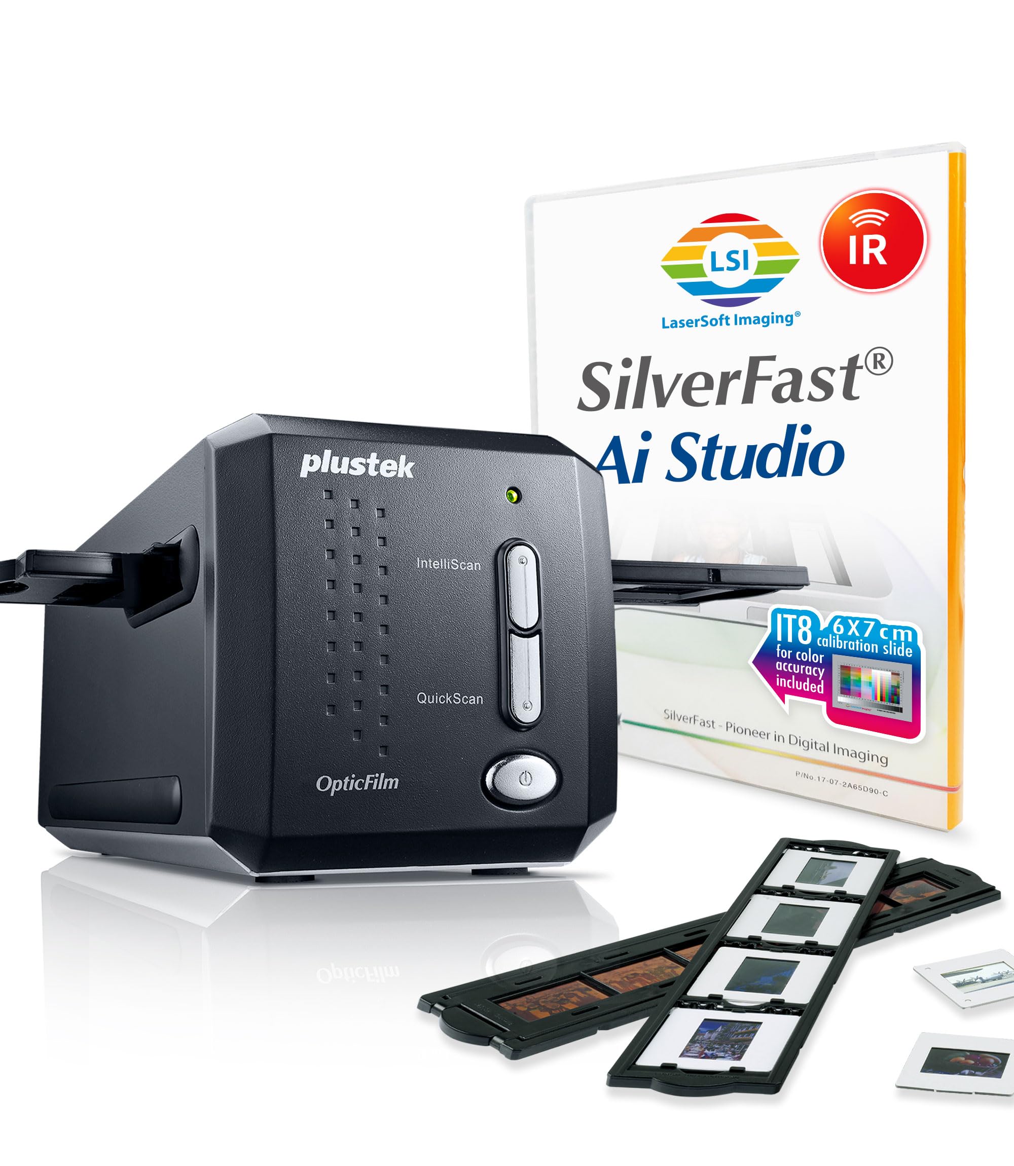 Plustek OpticFilm 8200i AI - 35mm Film & Slides Scanner. IT 8 Calibration Target + SilverFast Ai Studio 9, 7200 dpi Resolution 6
