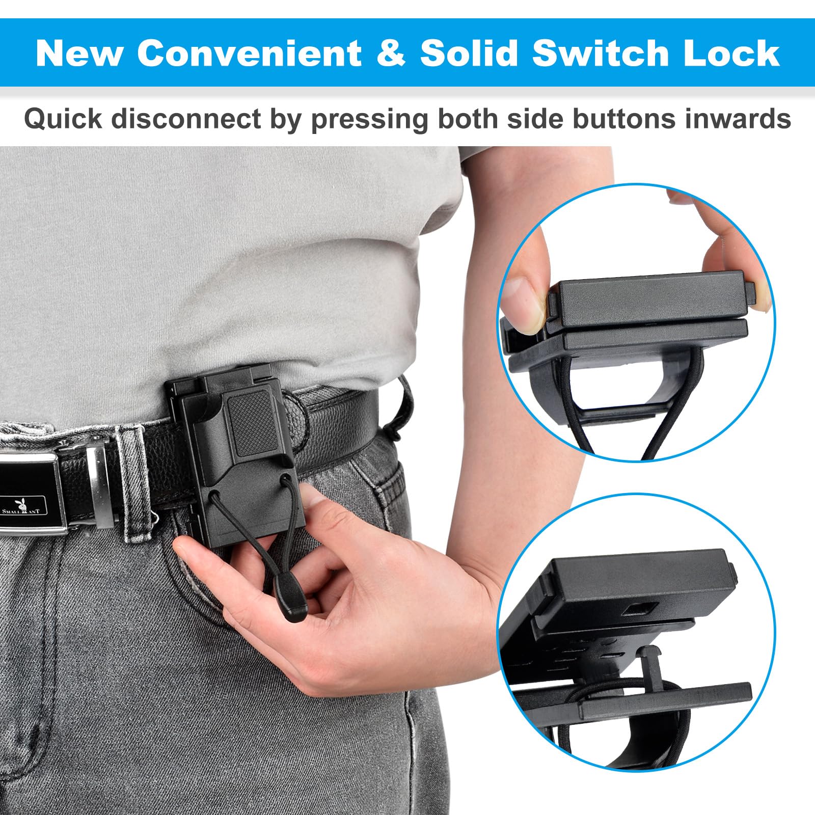 Iguerburn Radio Holster For Duty Belt Accessories For 1.75''/2''/2.25'' Belts, Radio Holder Law Enforcement Gear Walkie Talkie H