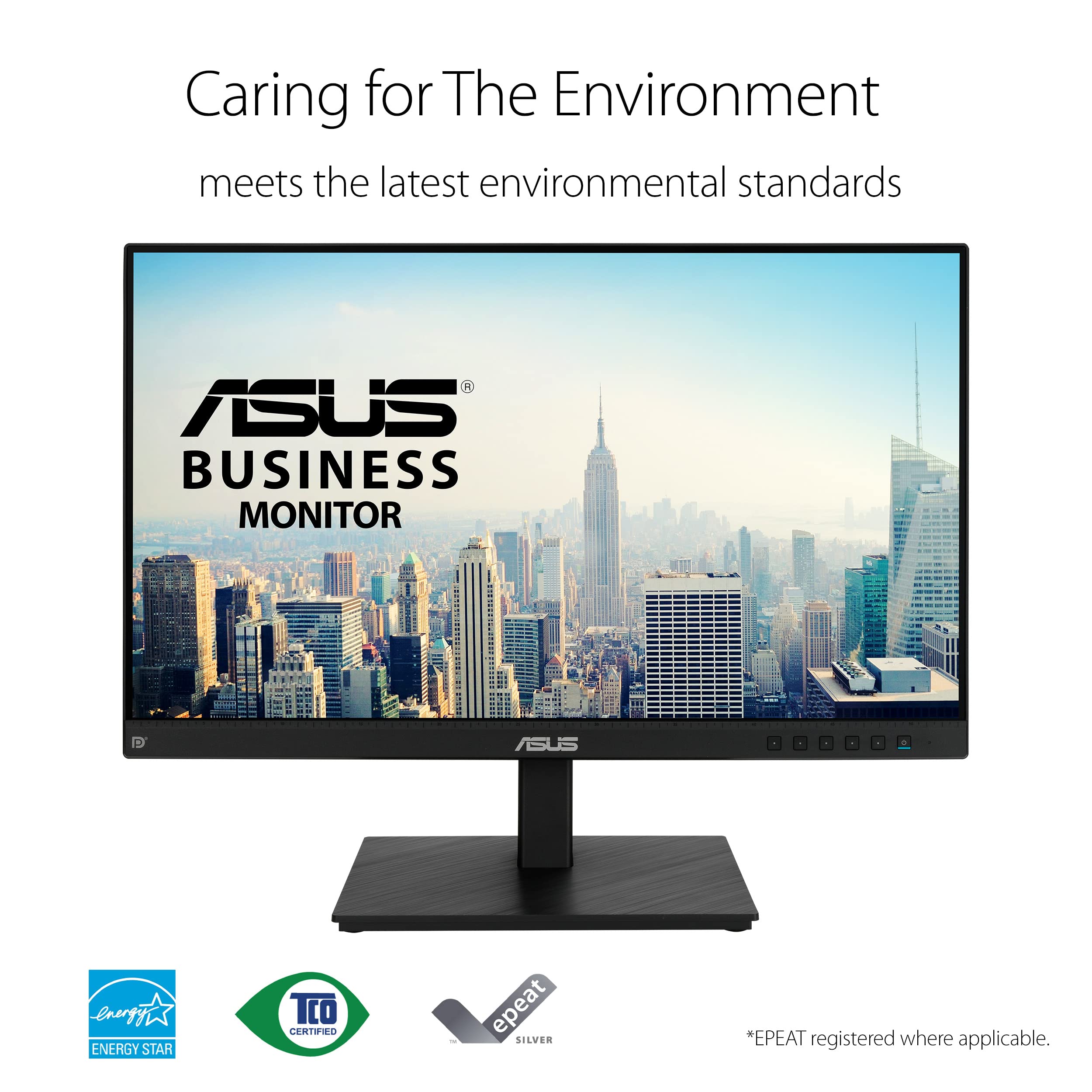 Asus 24 1080P Multi-Touch Monitor (Be24Ecsbt) - Full Hd, Ips, 10-Point Touch, Ips, Eye Care, Usb-C With Power Delivery, Hdmi, Di