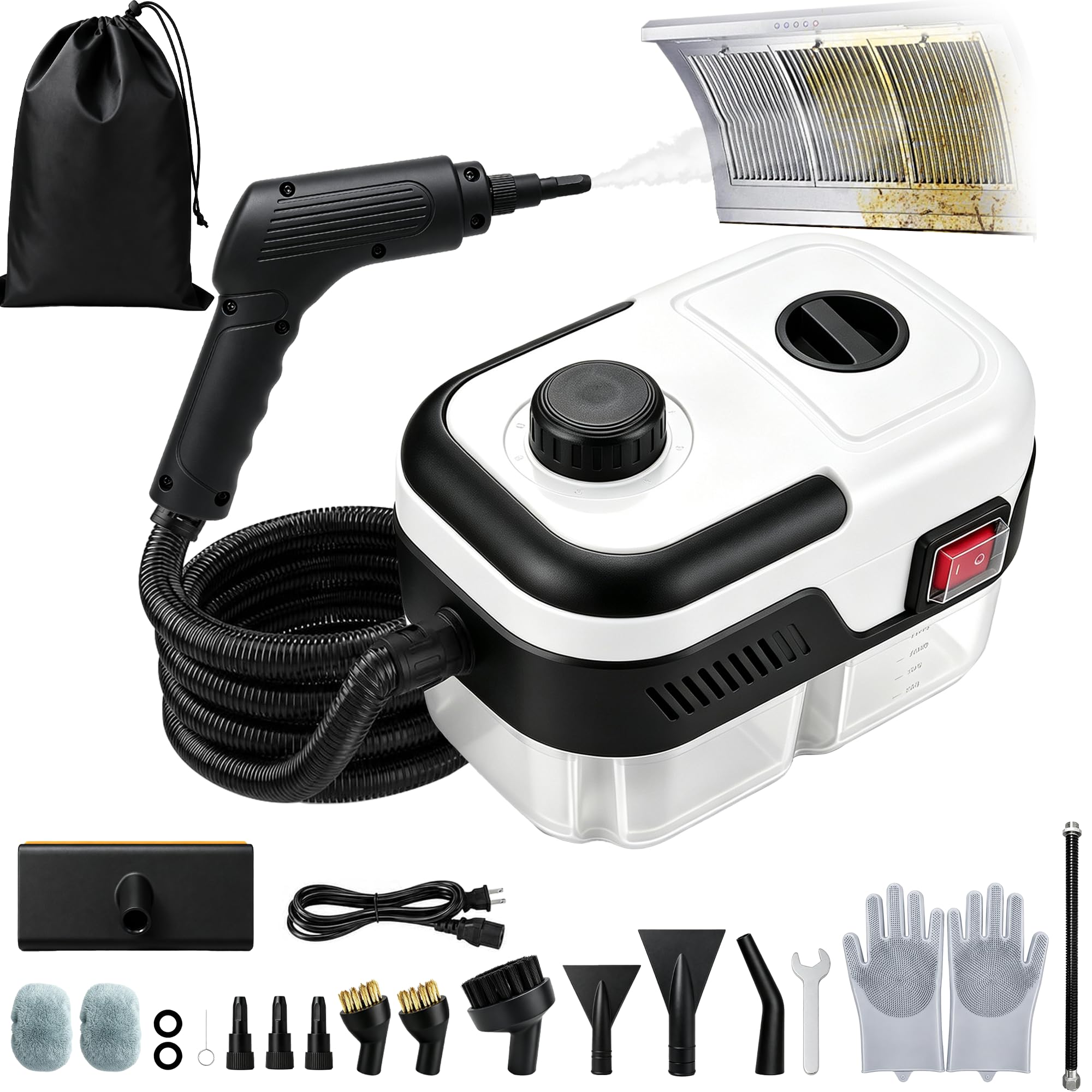 Handheld Steam Cleaner,High Pressure Steam Cleaner With 18pcs Accessories,6Level Adjustable Steam,40.6 Oz Water Tank And 10s He