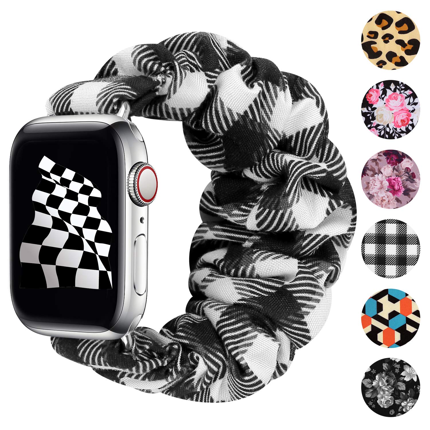 Greatfine Watch Band Compatible With Apple Watch Band Scrunchie 38Mm 40Mm 41Mm 42Mm 44Mm 45Mm, Elastic Scrunchie Watch Bands For