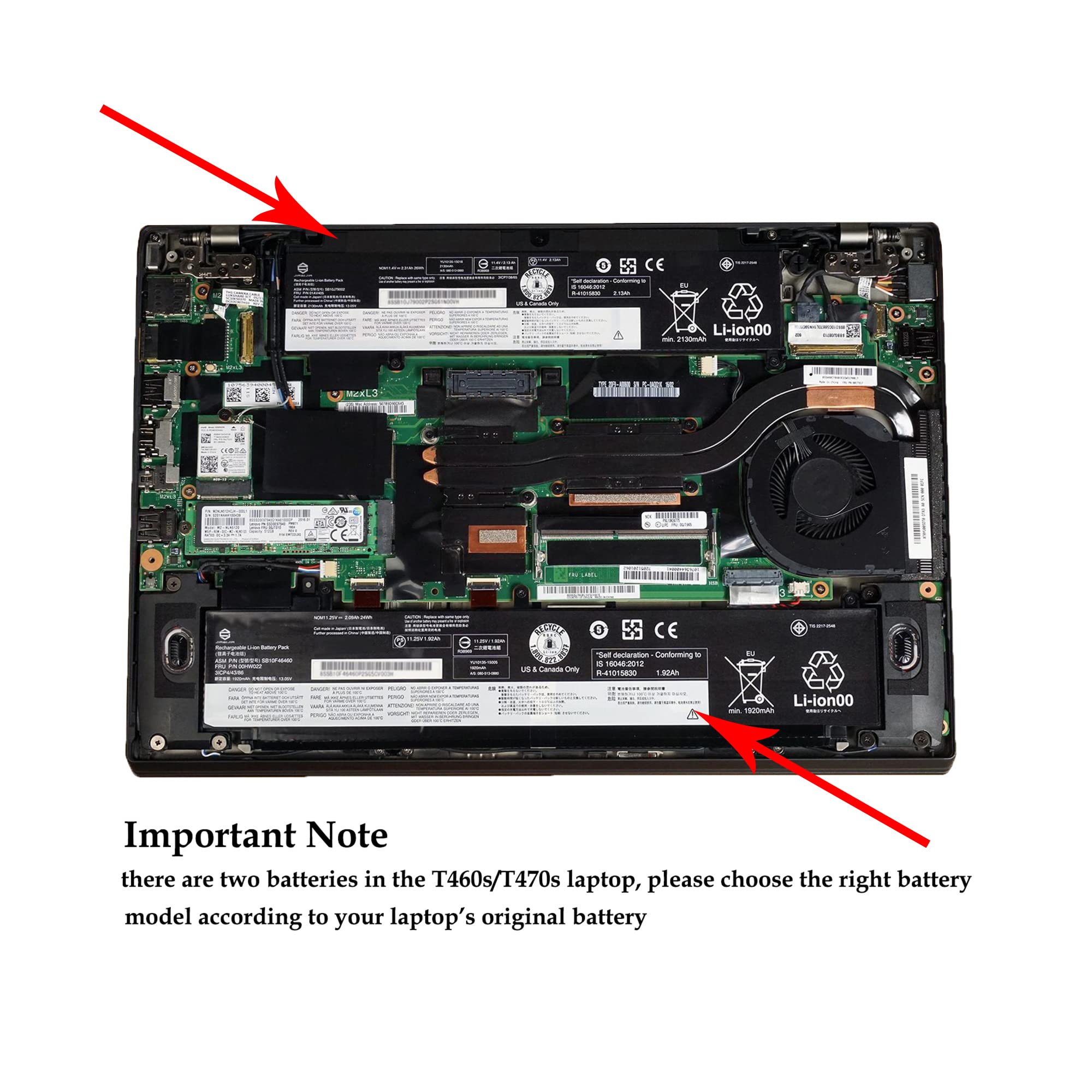 Jiazijia 01Av406 Sb10J79003 Laptop Battery Replacement For Lenovo Thinkpad T460S T470S Series 01Av405 Sb10J79002 00Hw038 00Hw025