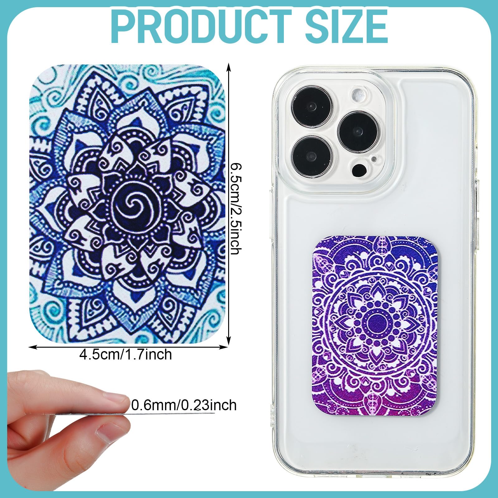 Weewooday 8 Pcs Phone Magnet Car Metal Mount Plate For Cell Holder Compatible With Magnetic Car Mounts Replacement Sticker(Novel