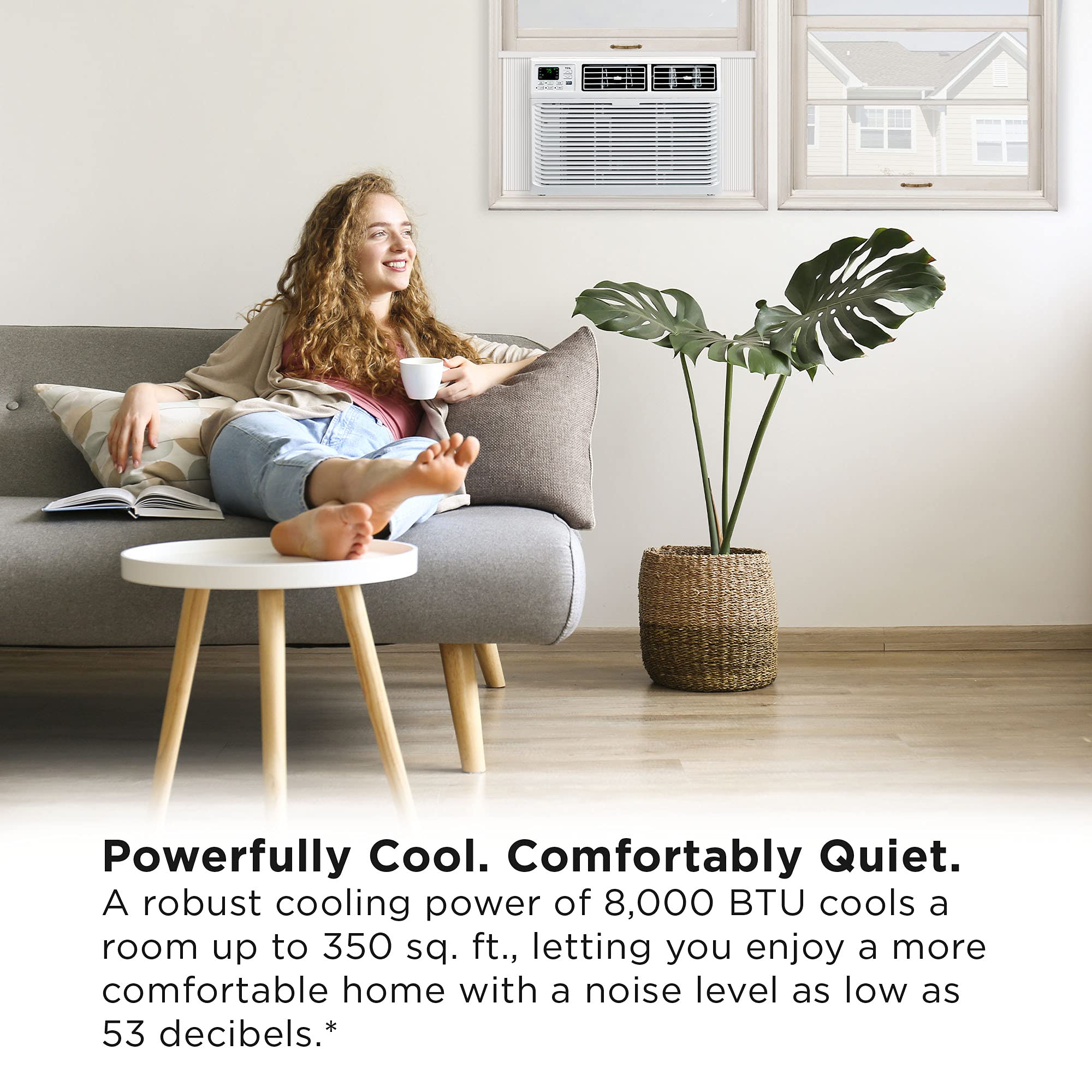 Tcl 8W9Er1 A Smart App & Voice Control Window Air Conditioner, 8,000 Btu, White