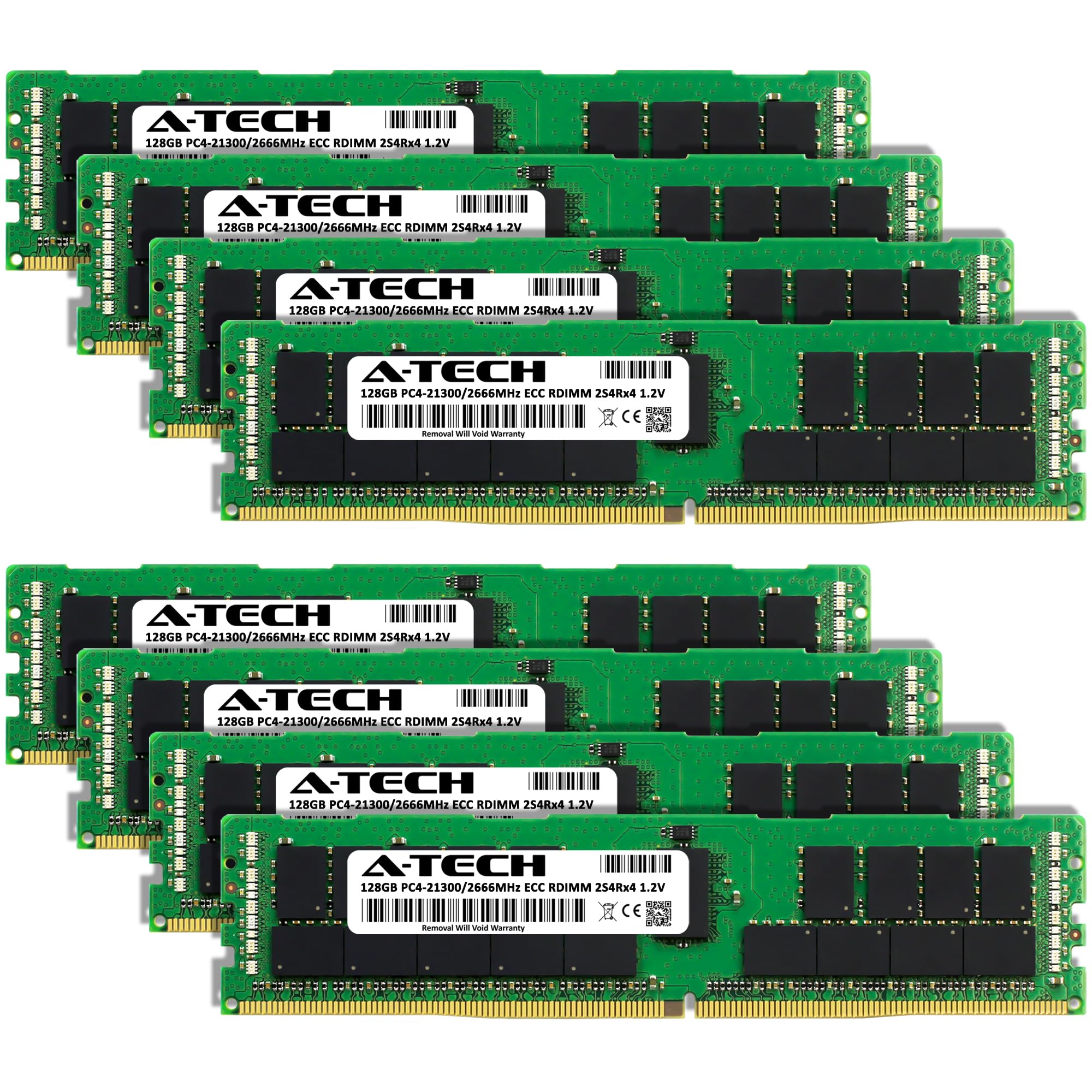 A Tech 1Tb Kit (8X128Gb) Ddr4 2666Mhz Pc4 21300 Ecc Rdimm 3Ds 8Rx4 Octal Rank 1.2V Ecc Registered Dimm 288 Pin Server & Workstat