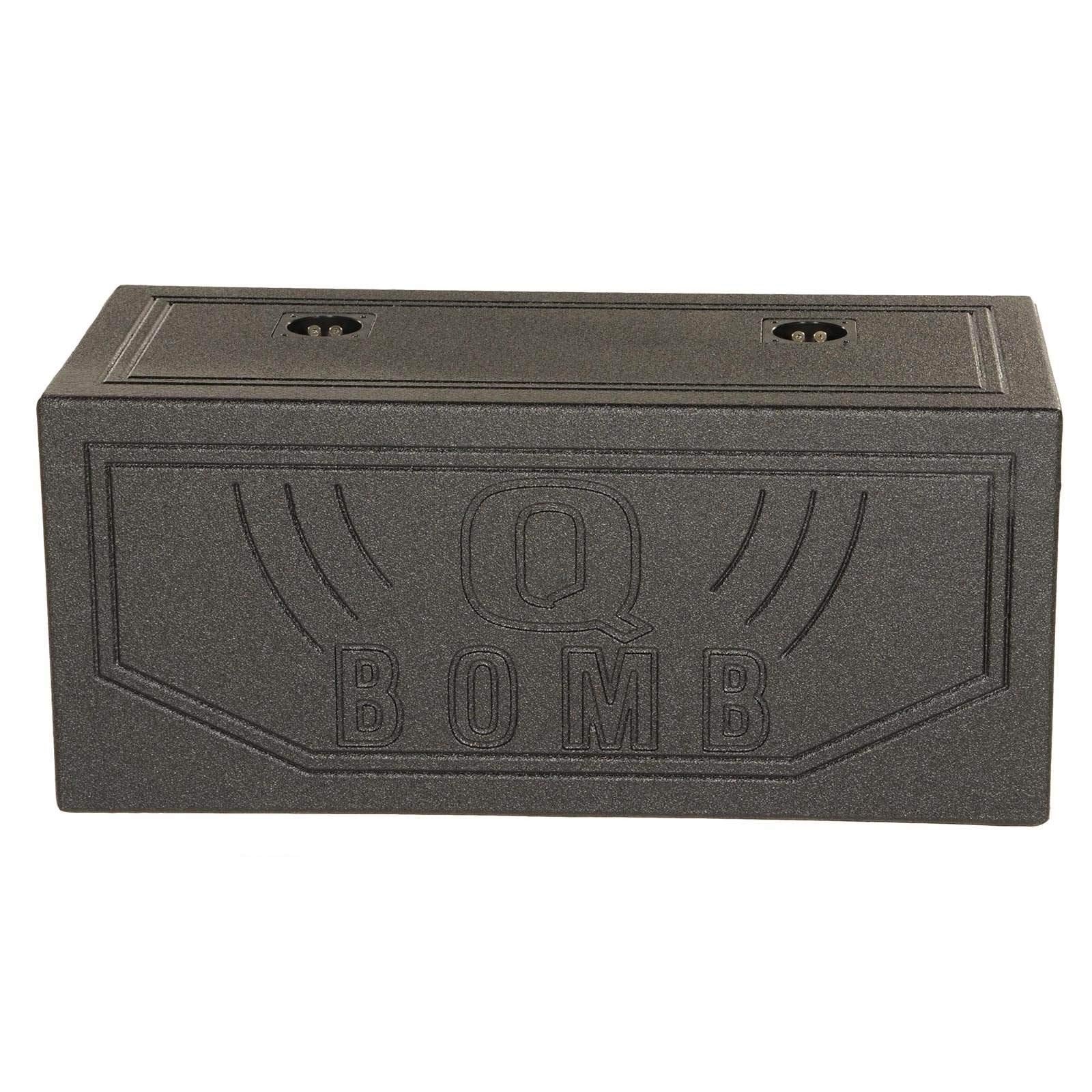 Qpower Qbomb8V Dual 8 Inch Vented Port Subwoofer Sub Box With Bedliner Spray