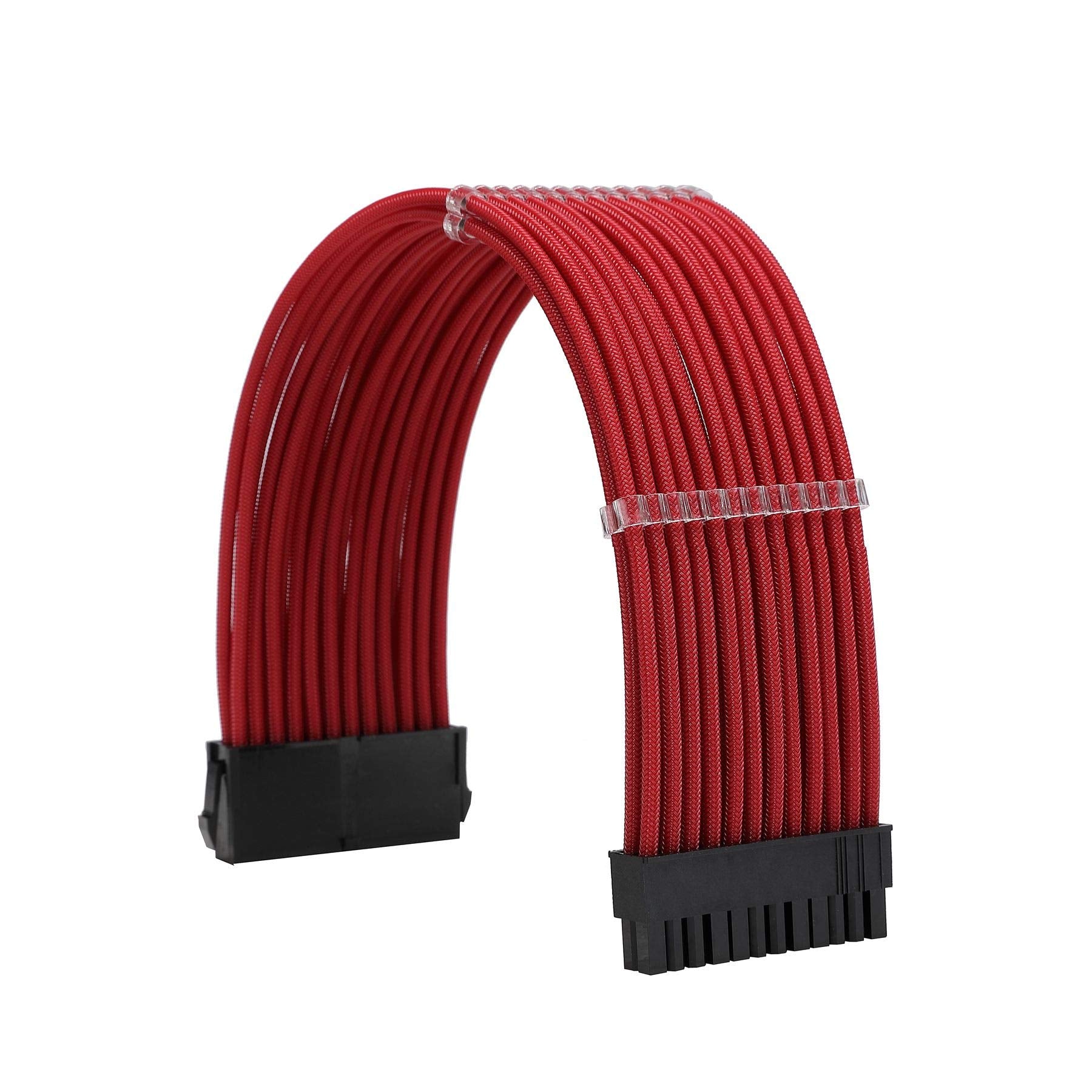 Formulamod Sleeve Extension Power Supply Cable Kit 18Awg Atx 24P+ Eps 8 P+Pci E8 P With Combs For Psu To Motherboard/Gpu (Red)