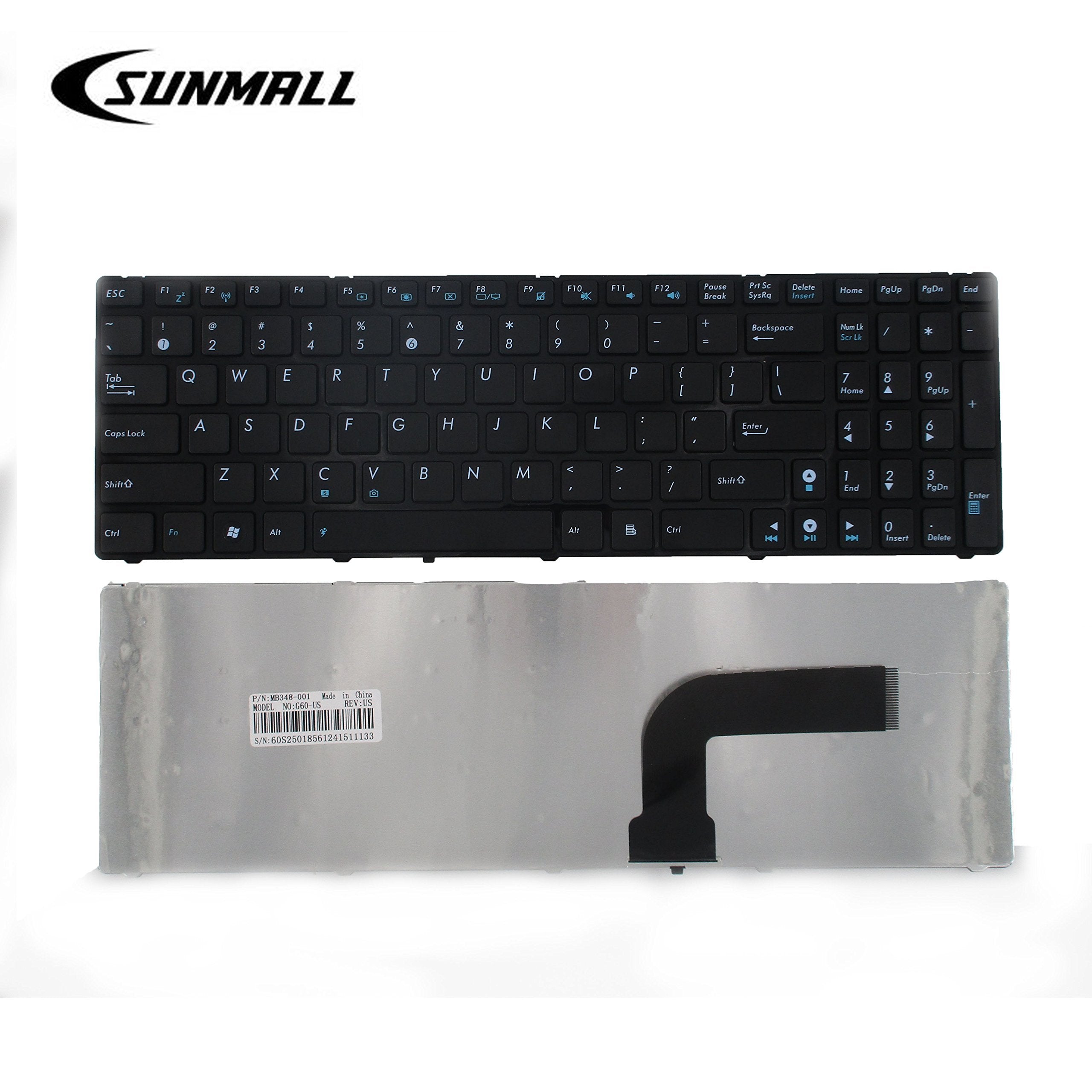 Sunmall Keyboard Replacement Without Backlit Compatible With A52 F50 X53E A53S K53 K53S K54 G73S X73E Series Laptop Black Us Lay