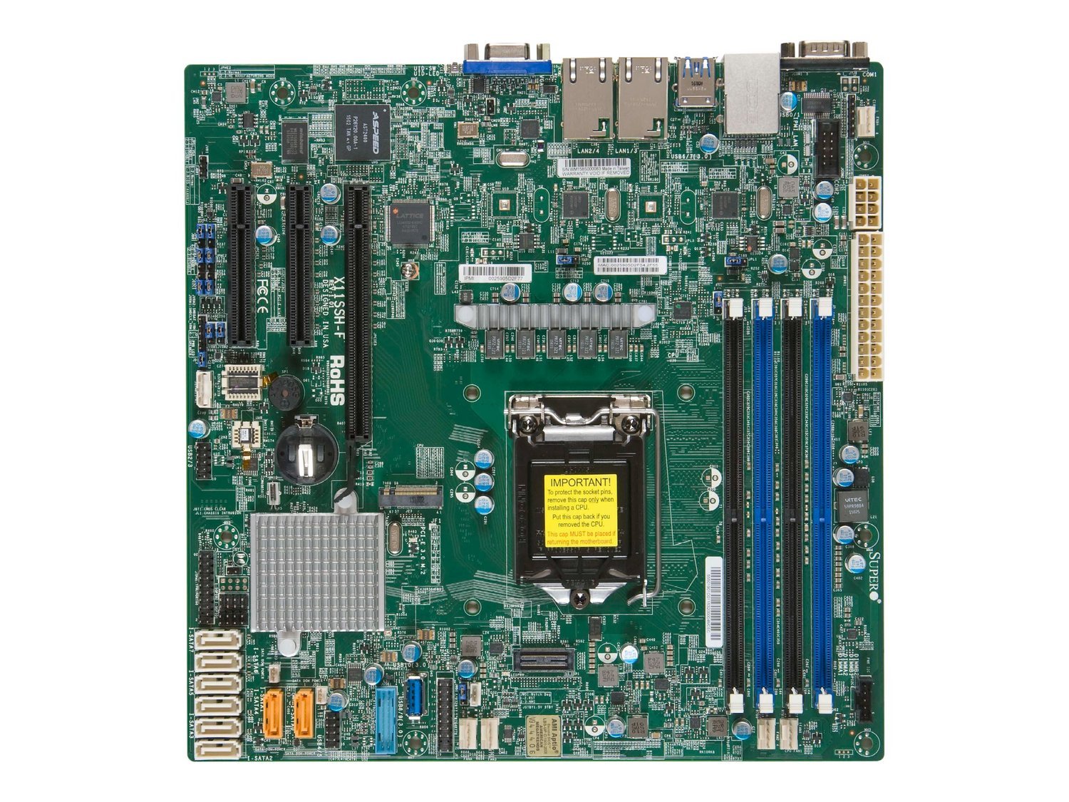 Supermicro Motherboard Micro ATX DDR4 LGA 1151 X11SSH F O