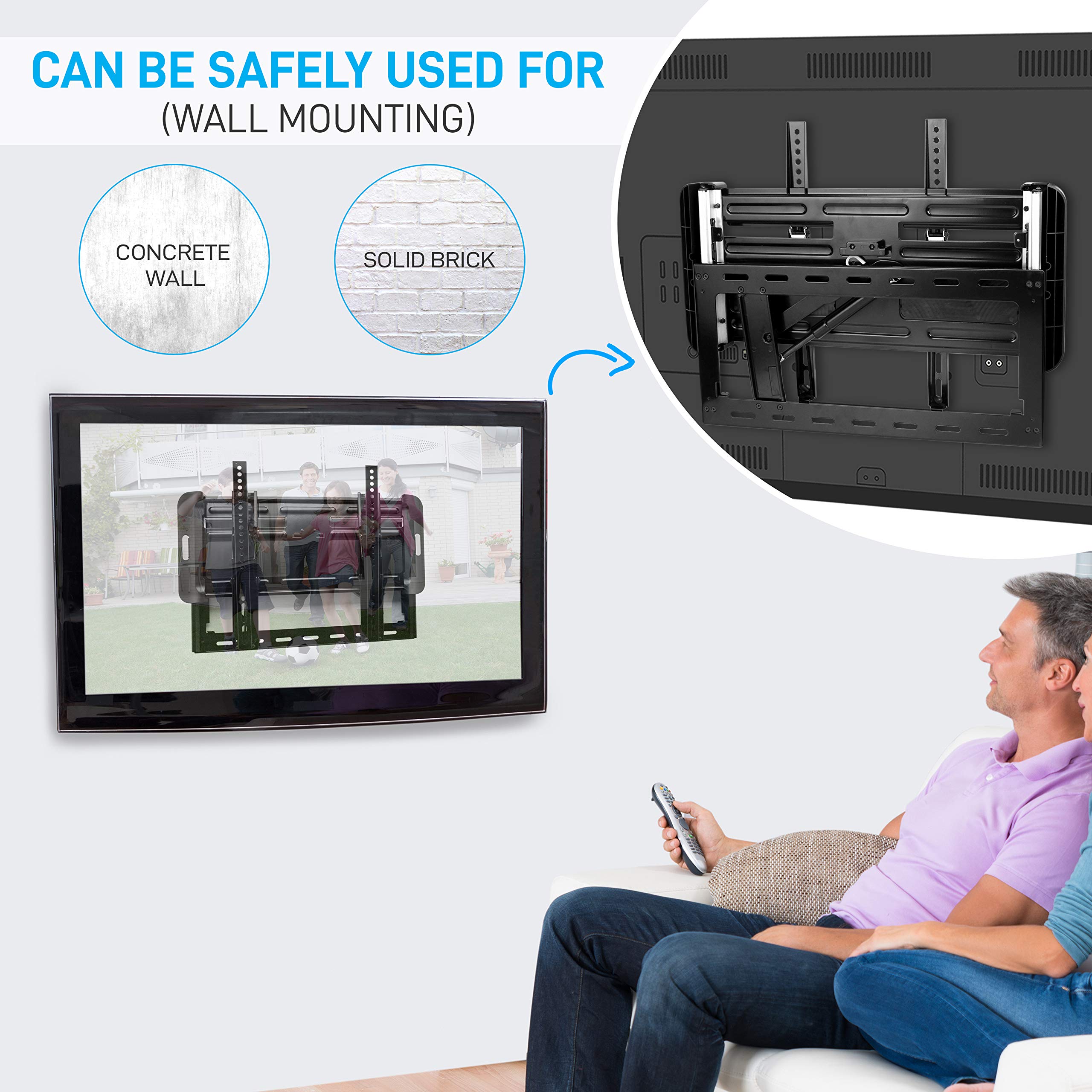 Pyle Home Universal Adjustable Tv Wall Mount Slim Quick Install Vesa Mounting Bracket For Tv Monitor,Mounts 32 To 47 Inch Hdtv,L