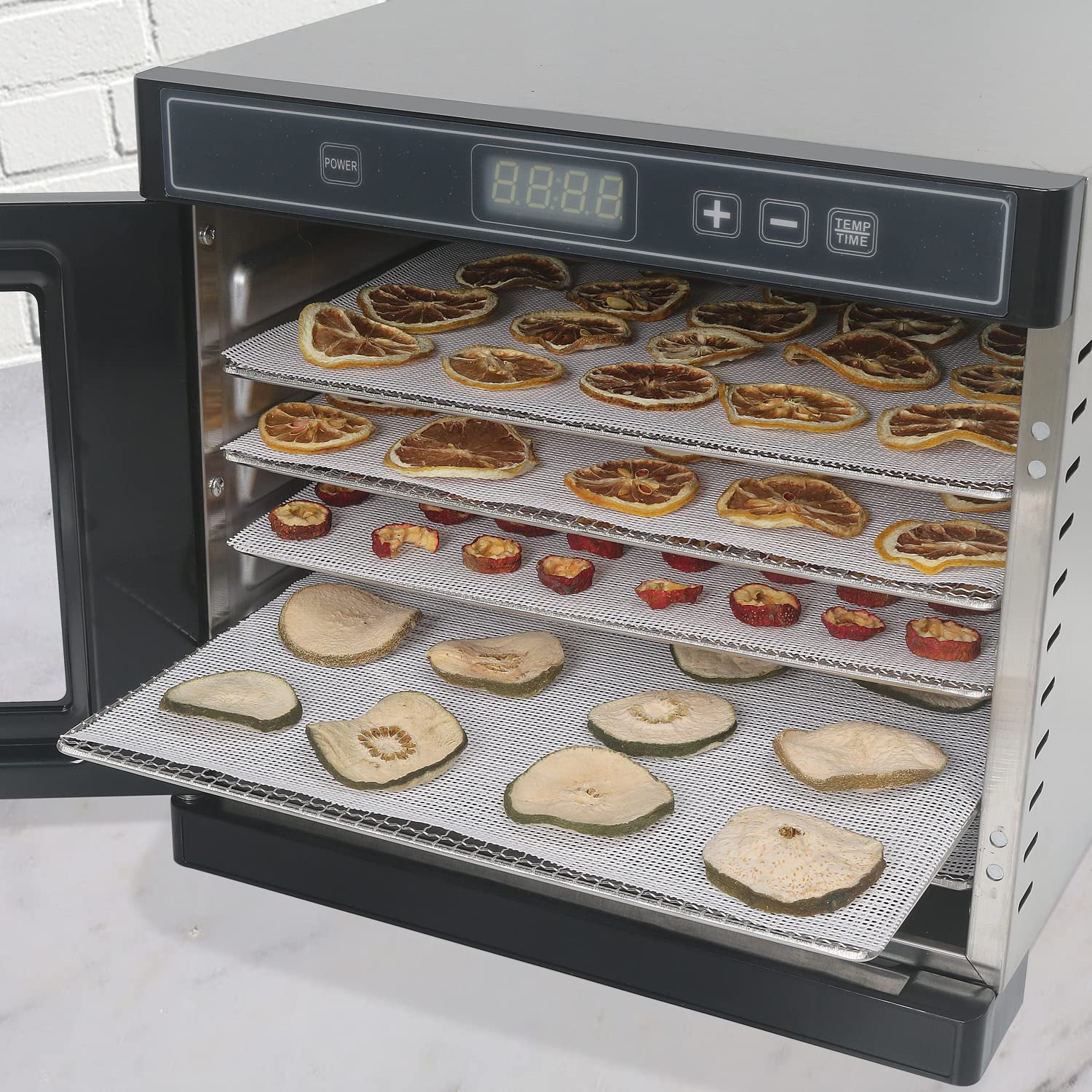 Kispog 10 Pcs/Sets Silicone Dehydrator Sheets For Food Dehydrator & Freeze Dryer, 14X14 In