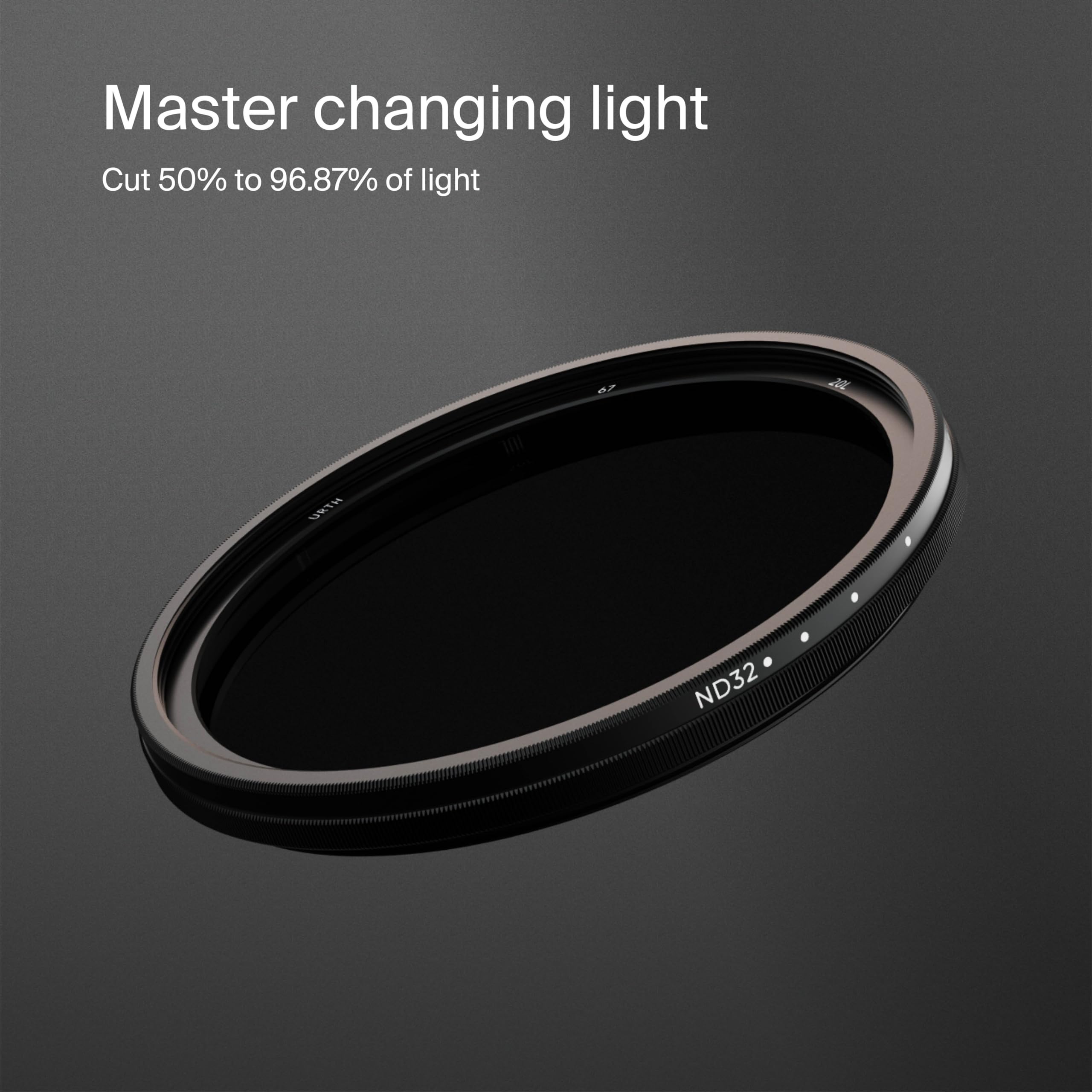 Urth 39Mm Nd2-32 Variable Nd Lens Filter (Plus+) - 1-5 Stop Range, Ultra-Slim 20-Layer Nano-Coated Neutral Density Filter For Ca