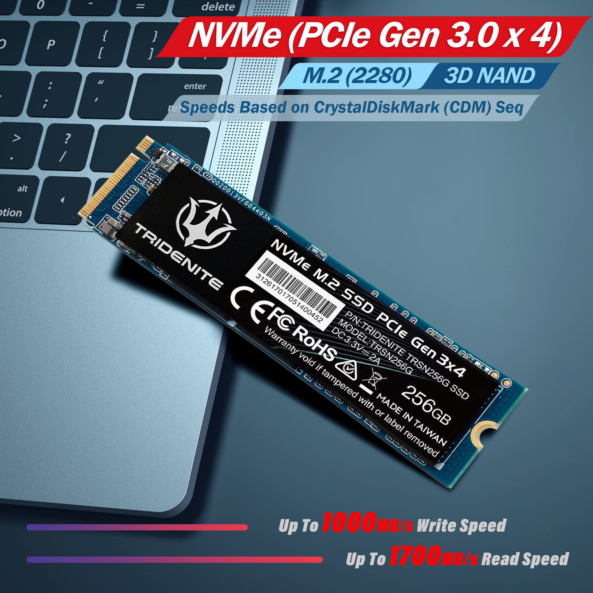 Tridenite 256 Gb Nvme M.2 2280 Pcie Gen 3X4 Internal Solid State Drive (Ssd)