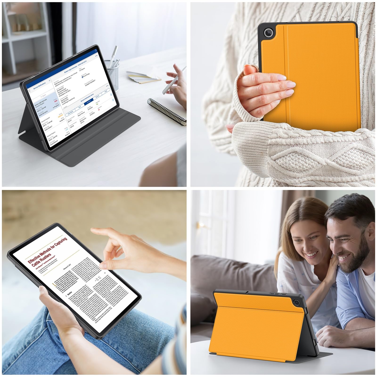 Soke Case For Galaxy Tab A9+/A9 Plus 11 Inch 2023, Shock Proof Smart Folio Stand Case, Multi  Viewing Angles, Soft Tpu Back Cover For Samsung Galaxy Tab A9+ Tablet [Sm X210/X216/X218], Citrus