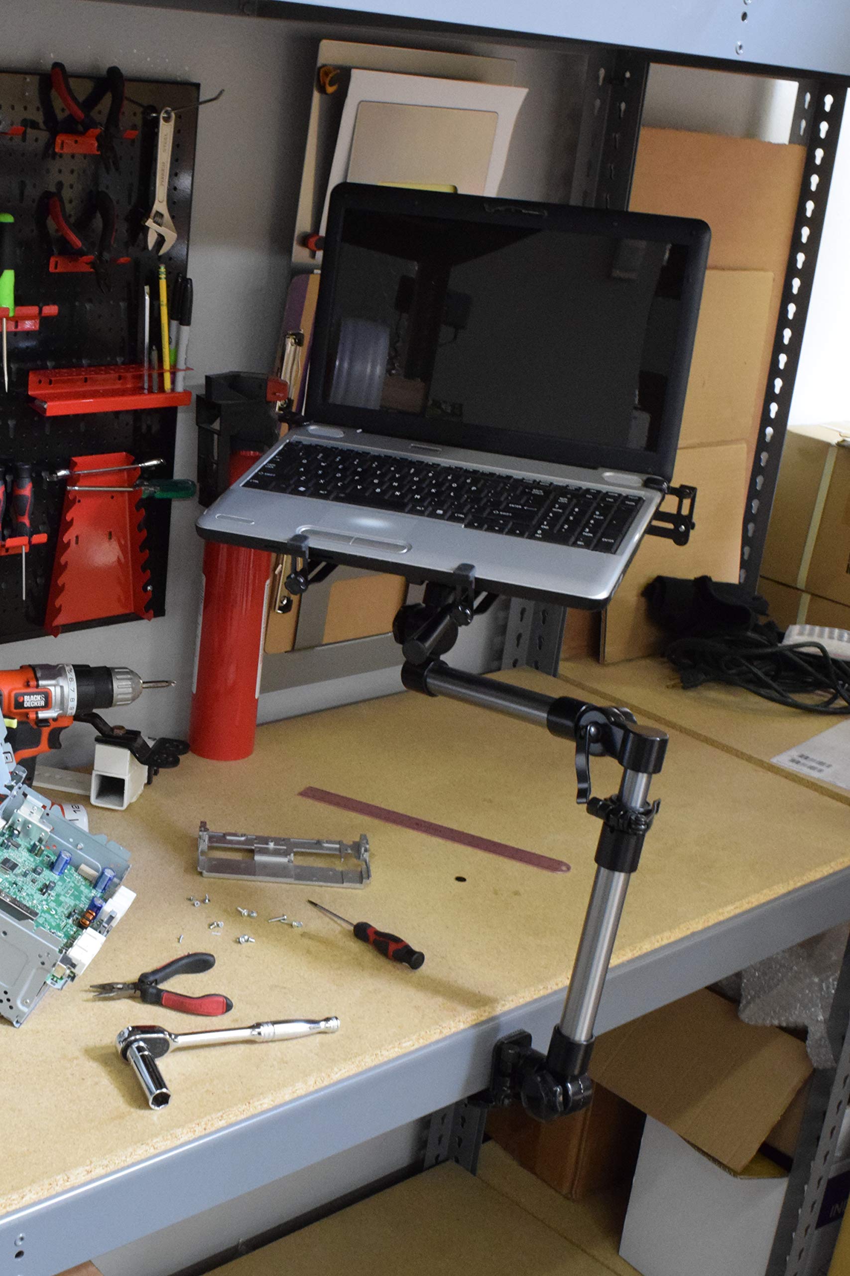 Mobotron Ms 526 Heavy Duty Car Tablet Laptop Mount Holder Stand W/C Clamp Mount