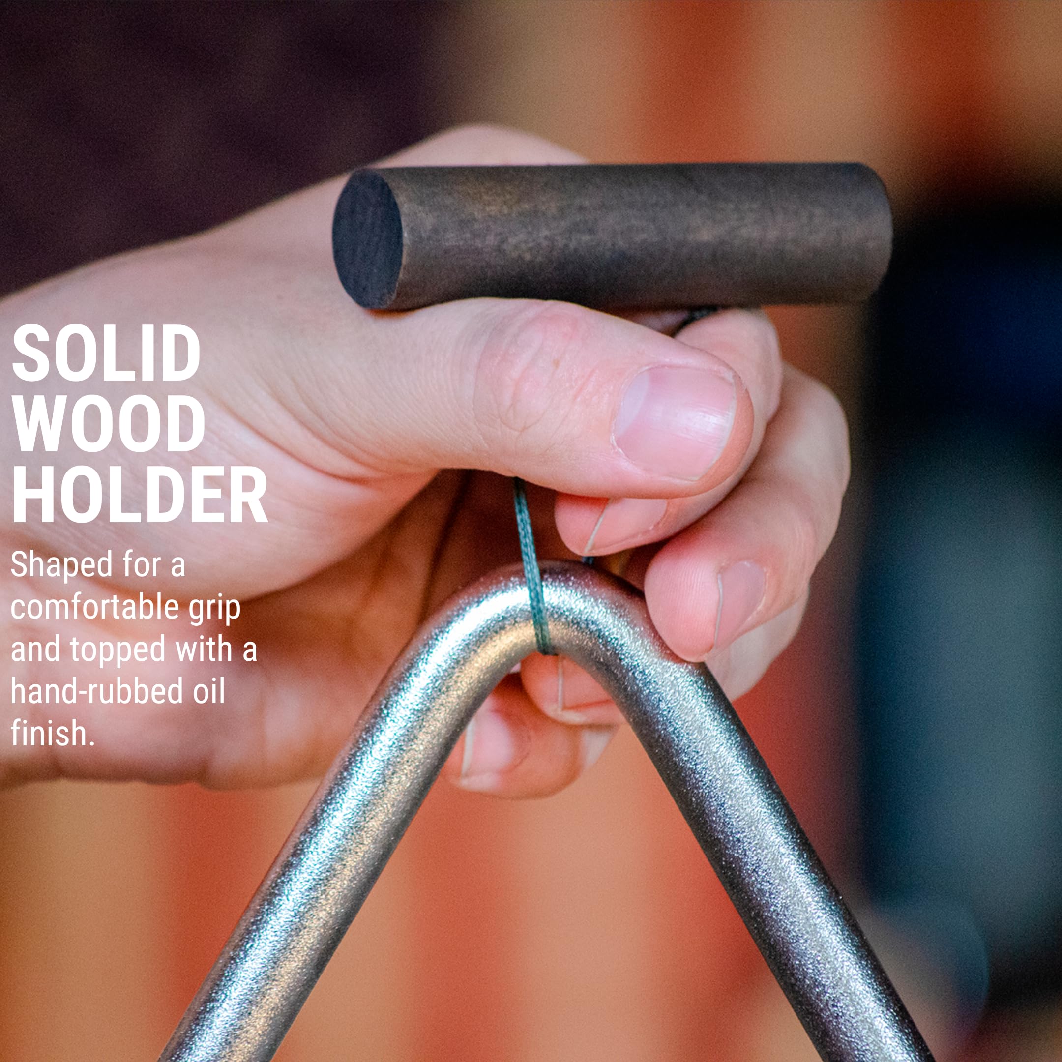 Treeworks Chimes 6'' Triangle Percussion Musical Instrument   Made In U.S.A.   With Beater/Striker And Holder, Professional Stud