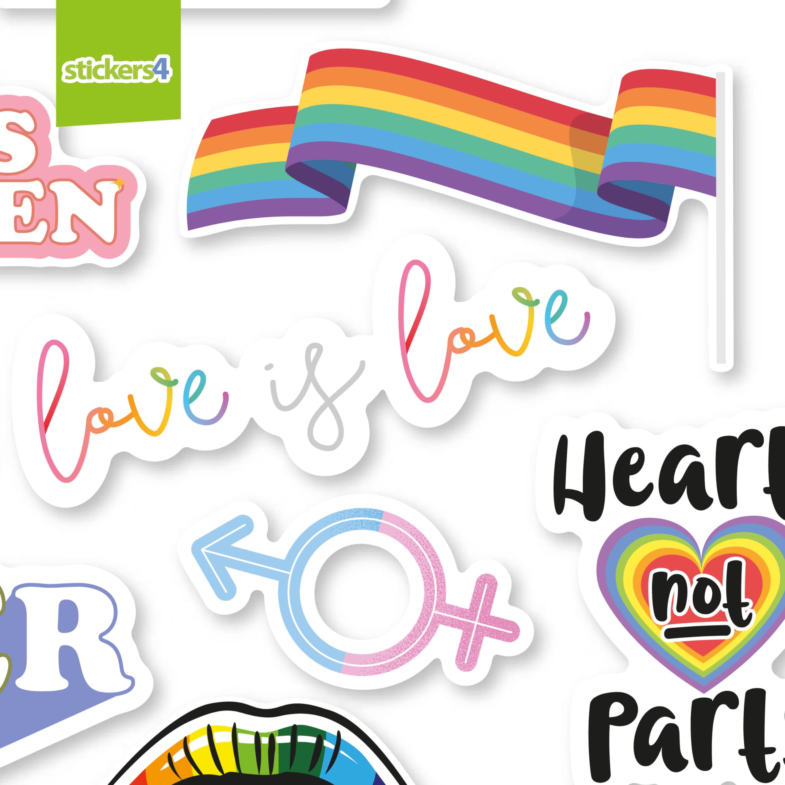 24 X Gay Pride Stickers Bulk   Pride Flag Stickers   Pride Stickers For Water Bottles   Gay Pride Laptop Stickers   Pride Merch