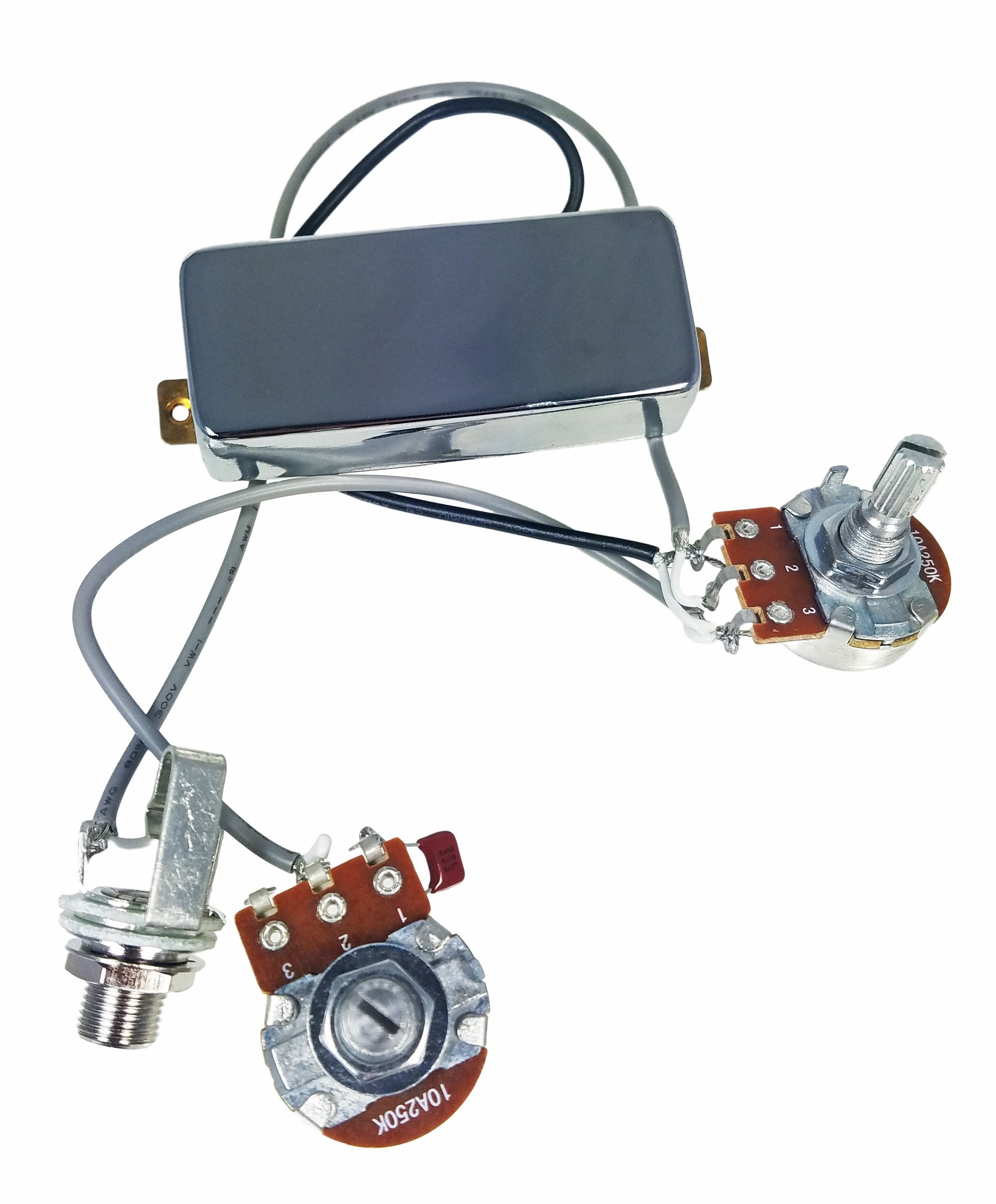 Chrome Hot Rod'' Electric 3 String Cigar Box Guitar Parts Pack   Build A Screaming Blues Machine