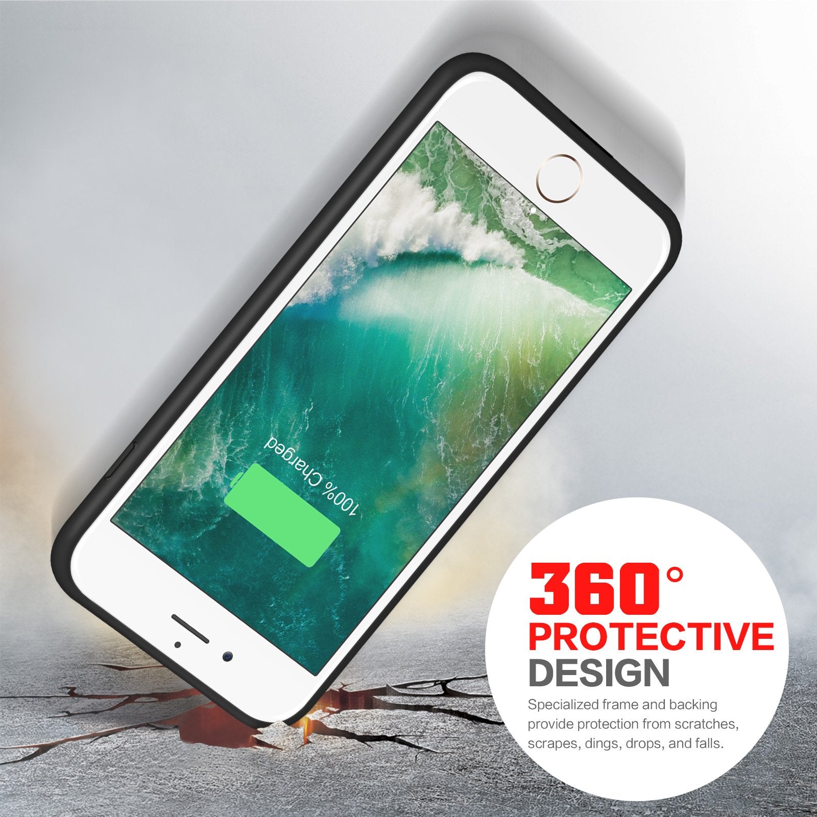 Battery Case For Iphone 6Plus/6S Plus/7Plus /8Plus, Upgraded 8500Mah Portable Charging Case Extended Battery Pack For Iphone 6S