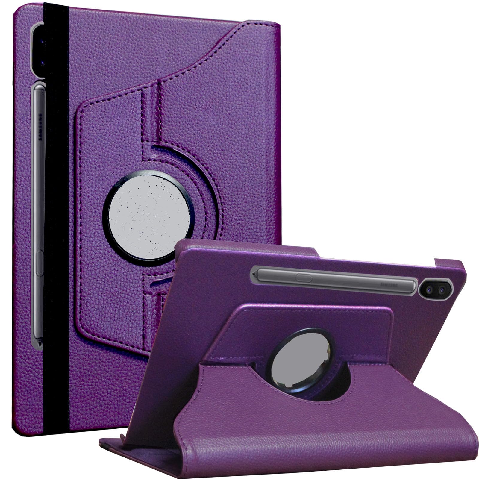 Jytrend Case For Galaxy Tab S8 (2022) / Tab S7 (2020) 11 Inch, Rotating Stand Cover For Model Sm T870 Sm T875 Sm T878U Sm X700 Sm X706 X706B X706U X706N, Purple