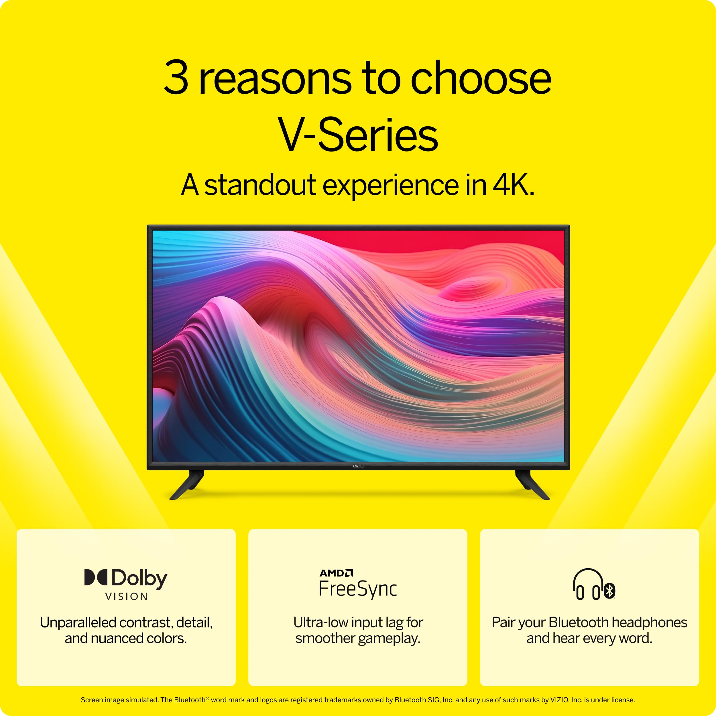 Vizio 50 Inch V Series 4K Uhd Led Smart Tv With Voice Remote, Dolby Vision, Hdr10+, Alexa Compatibility, 2022 Model