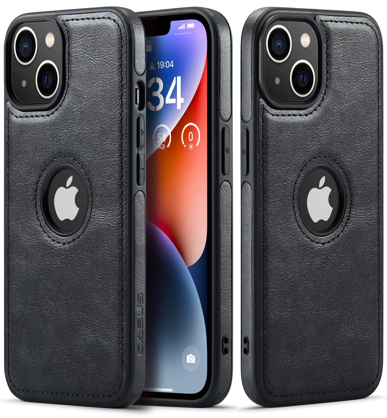 Casus Logo View Compatible With Iphone 14 Plus Case Slim Premium Vegan Leather Classic Luxury Elegant Thin Cover (2022) 6.7'' (B