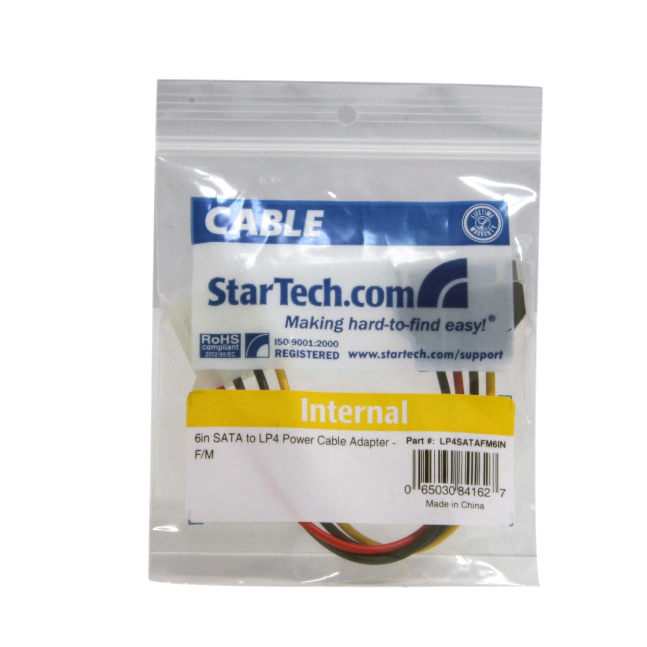 STARTECH.COM 6IN SATA to LP4 Power Cable Adapter FM