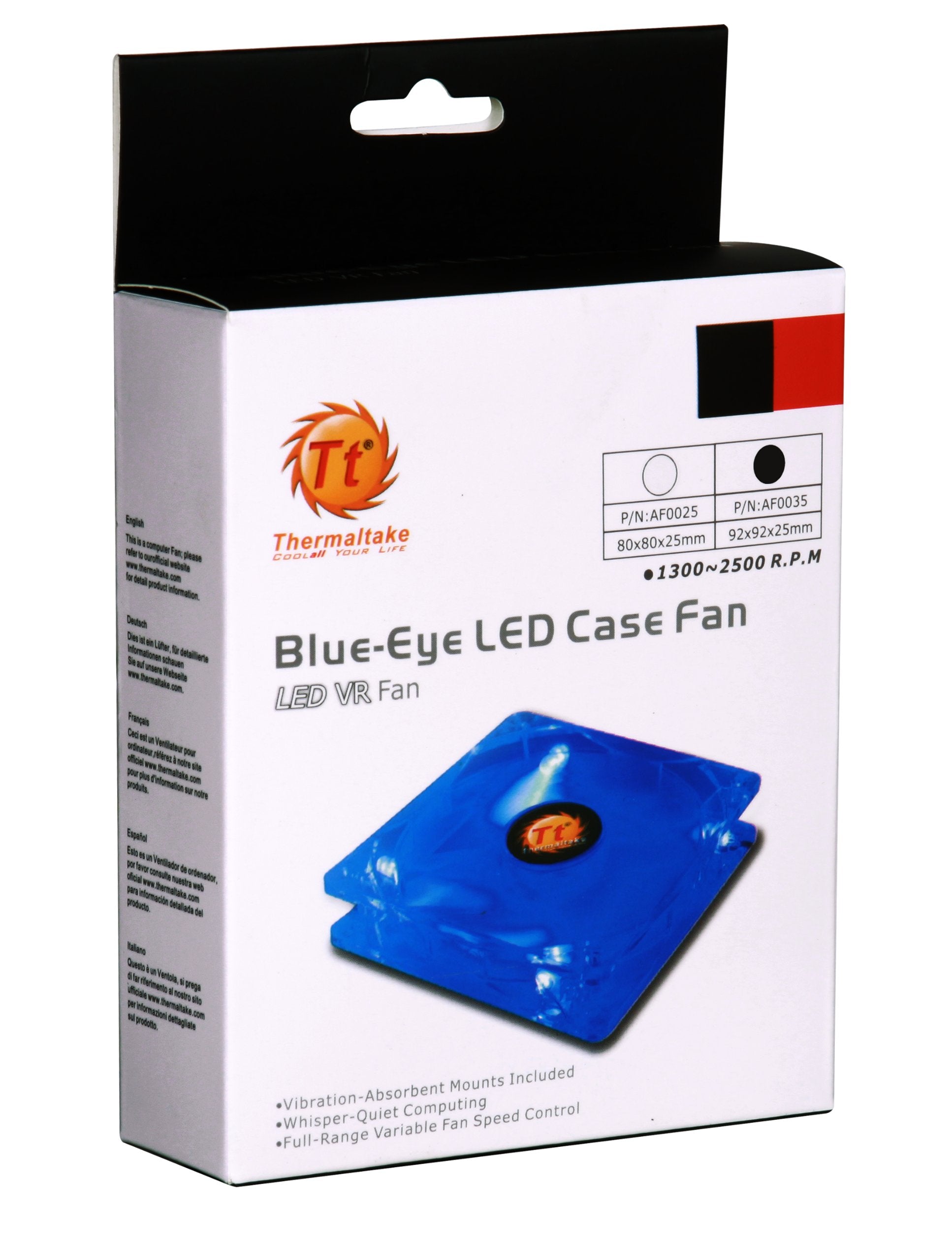 Thermaltake Blue-Eye Silent Smart 90mm Blue Led Case Fan with Adjustable Fan Speed Control AF0035