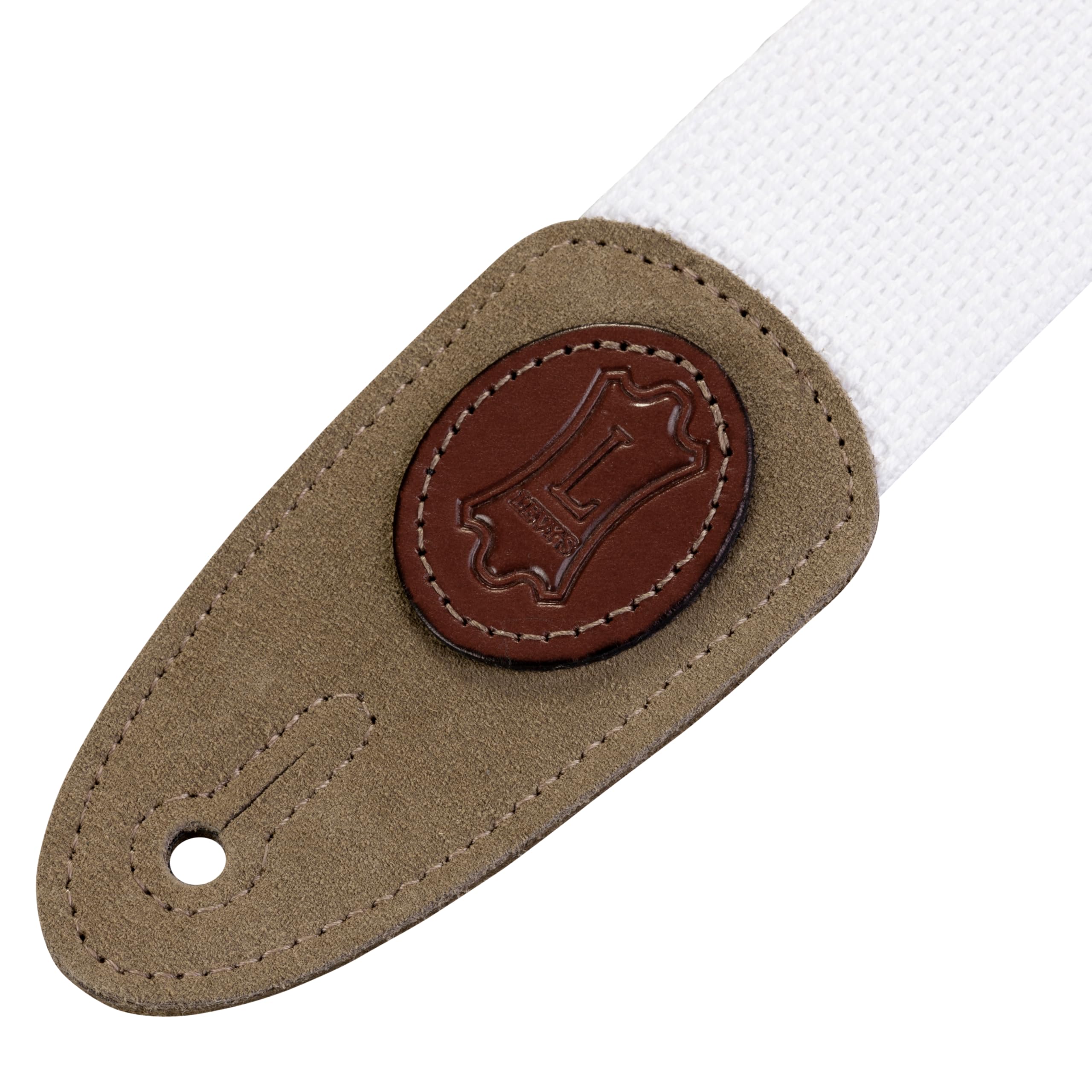 Levys Leathers 2 Cotton Guitar Strap, White