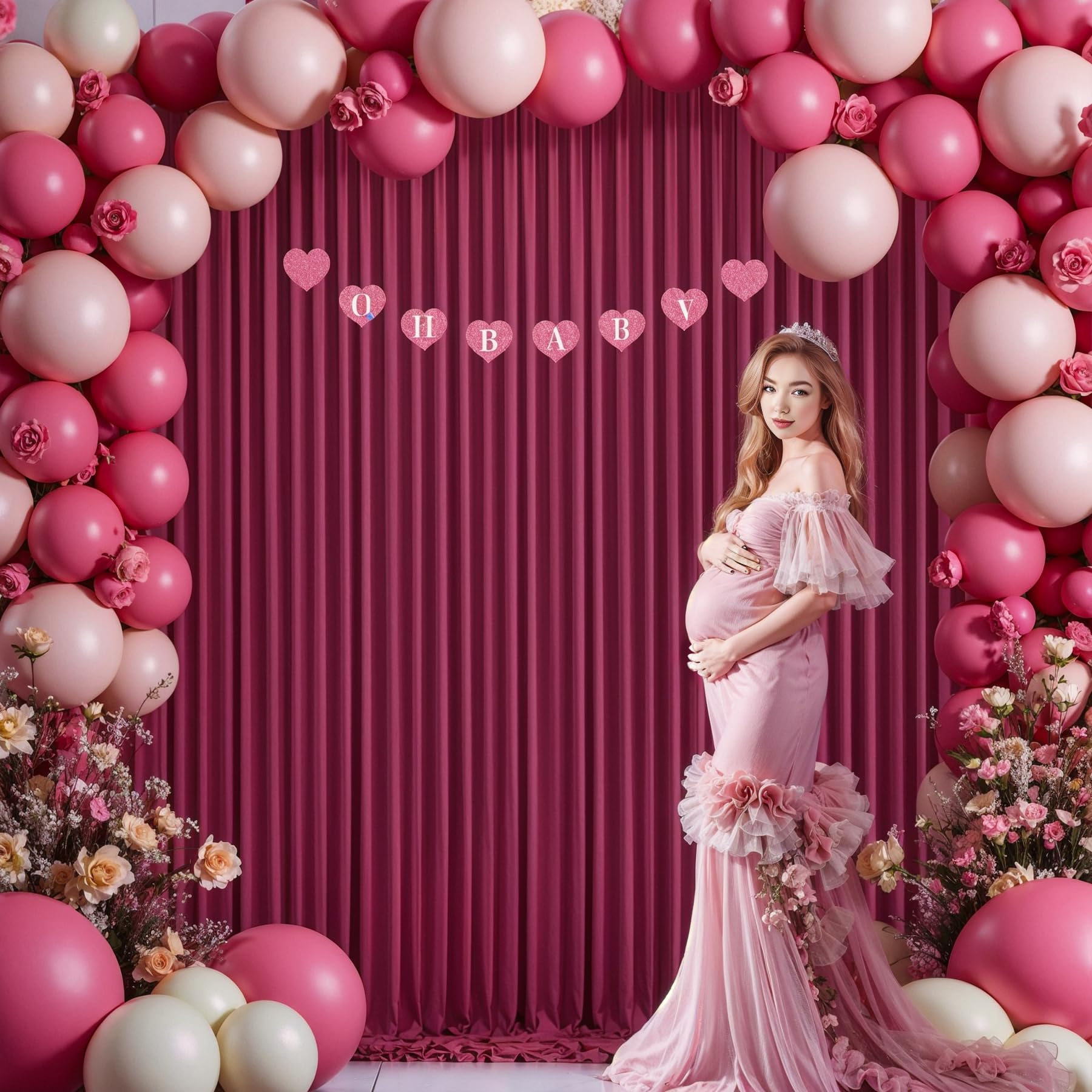 Burgundy Backdrop Curtain For Parties Wedding Wrinkle Free Maroon Photo Curtains Backdrop Drapes Fabric Decoration For Birthday