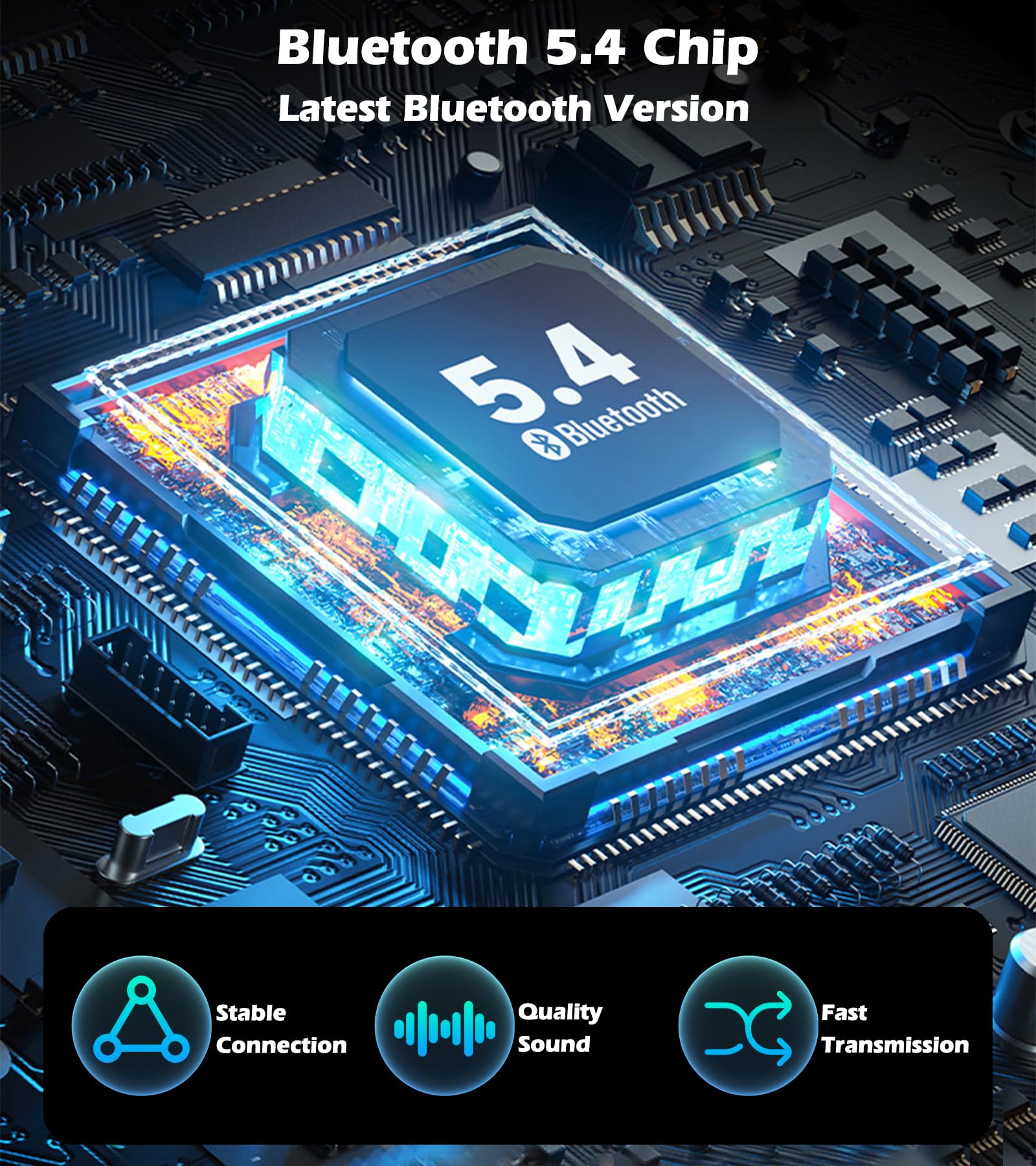 Airplane Bluetooth Adapter For 2 Airpods/Headphones, Kaiy Bluetooth 5.4 Audio Transmitter Receiver, Wireless Transmitter For Tv