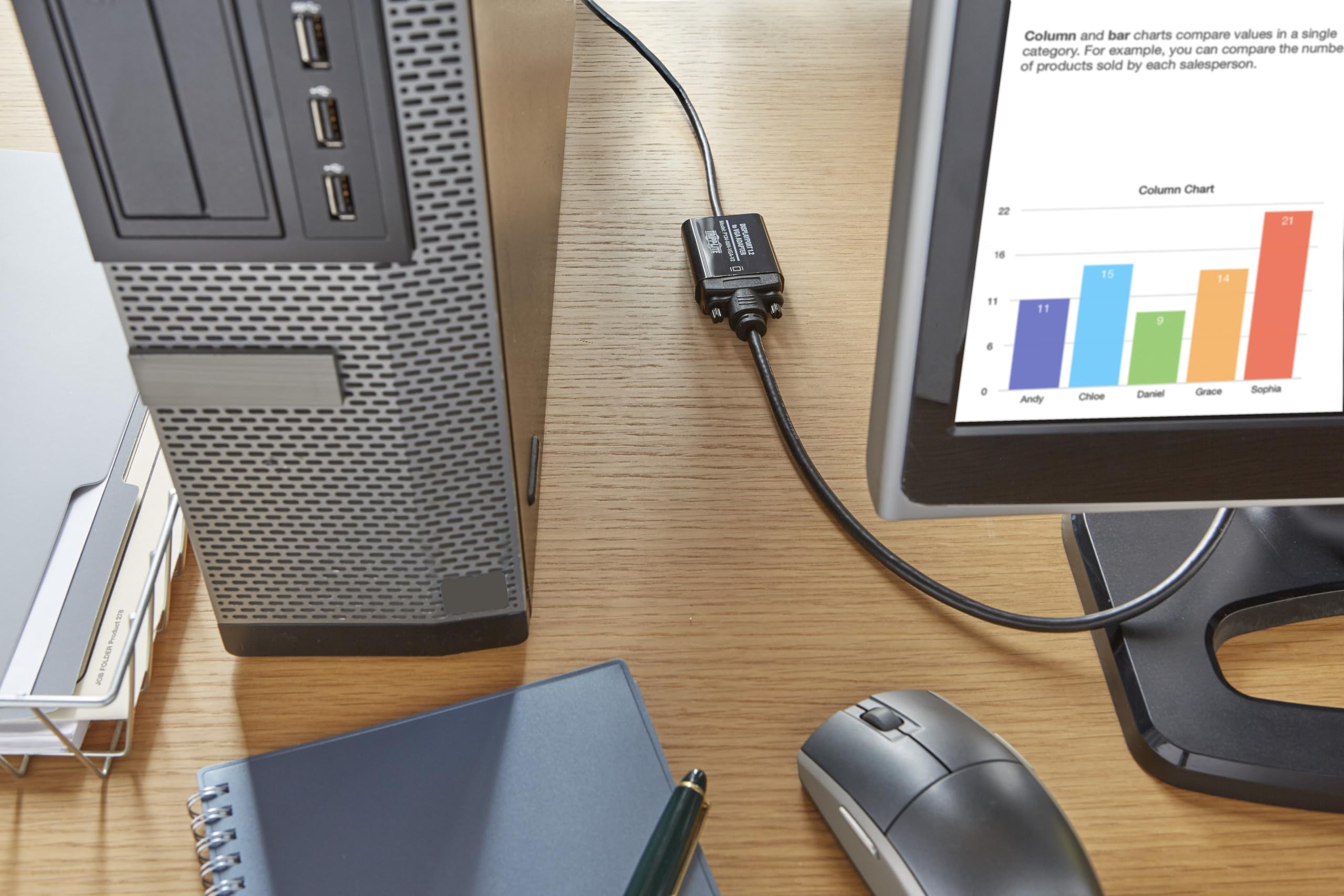 Eaton Tripp Lite Displayport To Vga Adapter Cable Active Converter, Displayport 1.2, Dp To Vga, 6 Inches / 15.2 Centimeters, 3-Y