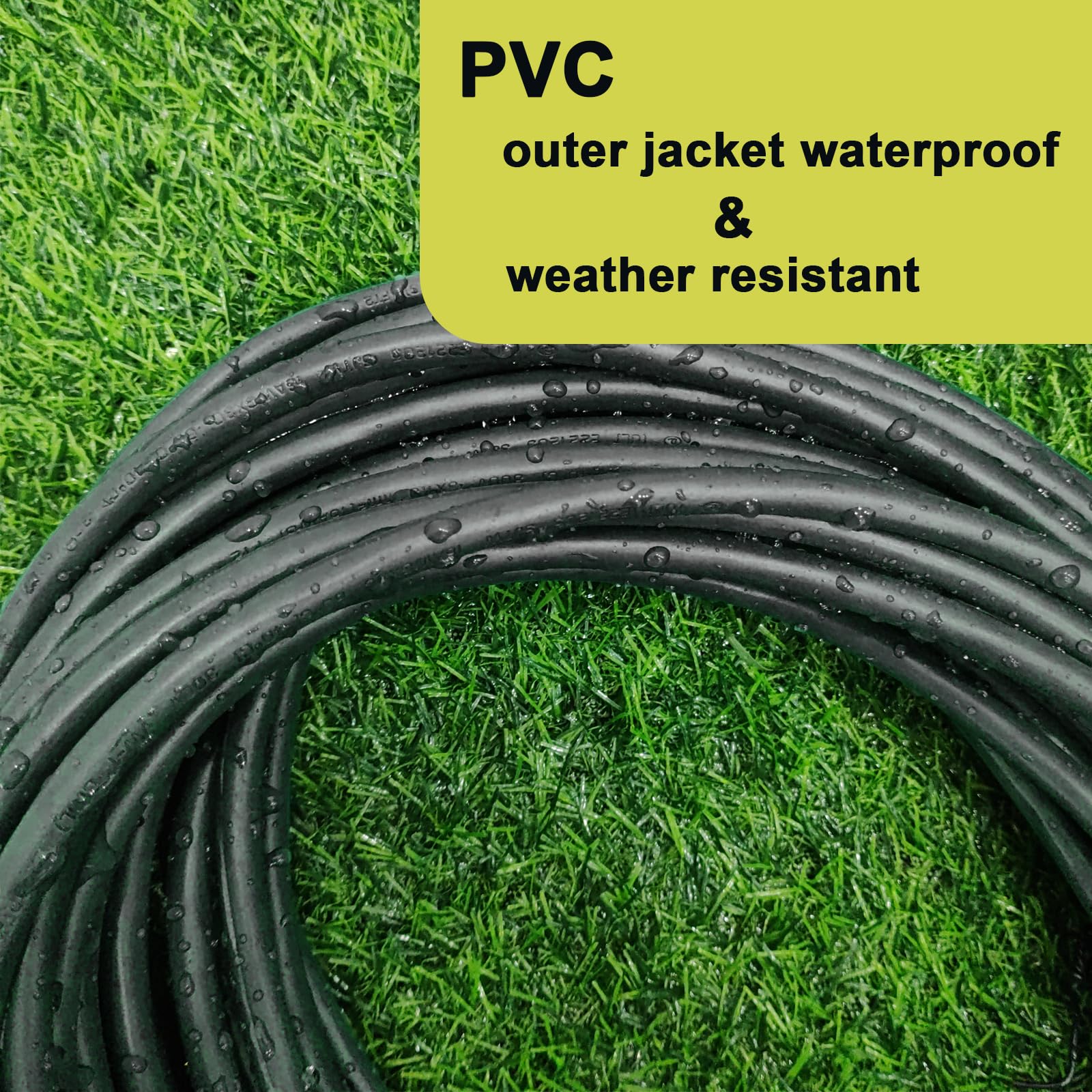 10 Ft 16/3 Outdoor Extension Cord Waterproof   16 Gauge 3 Prong Electric Cord, Sjtw, 13A 1625W 125V, Grounded Plug Extension Wir