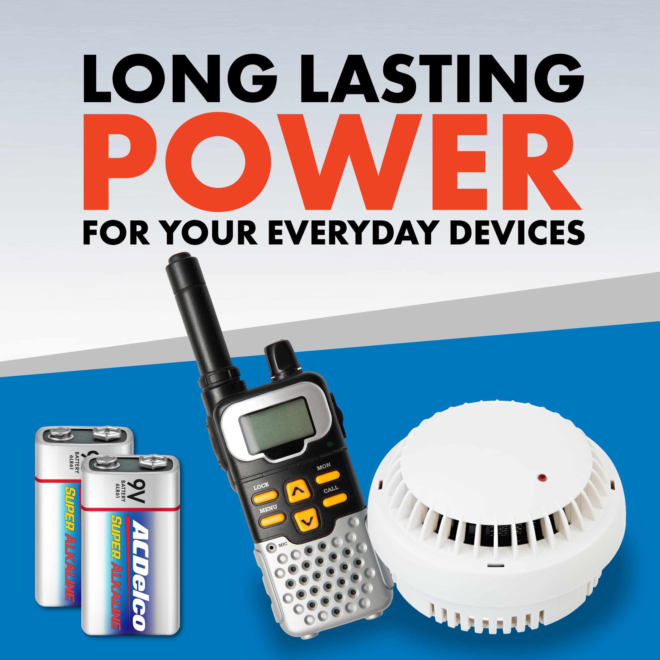 Acdelco 24 Count 9 Volt Batteries, Maximum Power Super Alkaline Battery, 7 Year Shelf Life, Reclosable Packaging