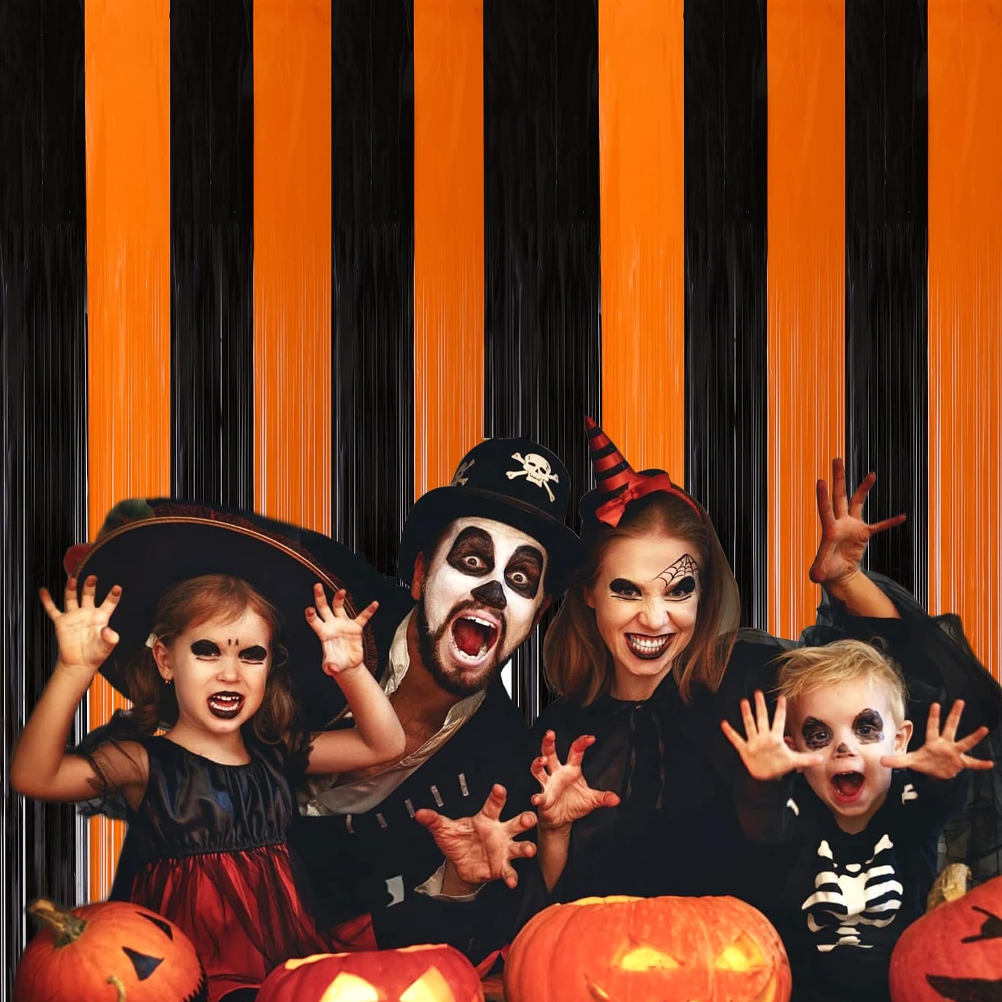 Dazzle Bright 4 Pack Backdrop Curtain, 3Ft X 8Ft Metallic Tinsel Foil Fringe Curtains Photo Booth Background For Baby Shower Bir