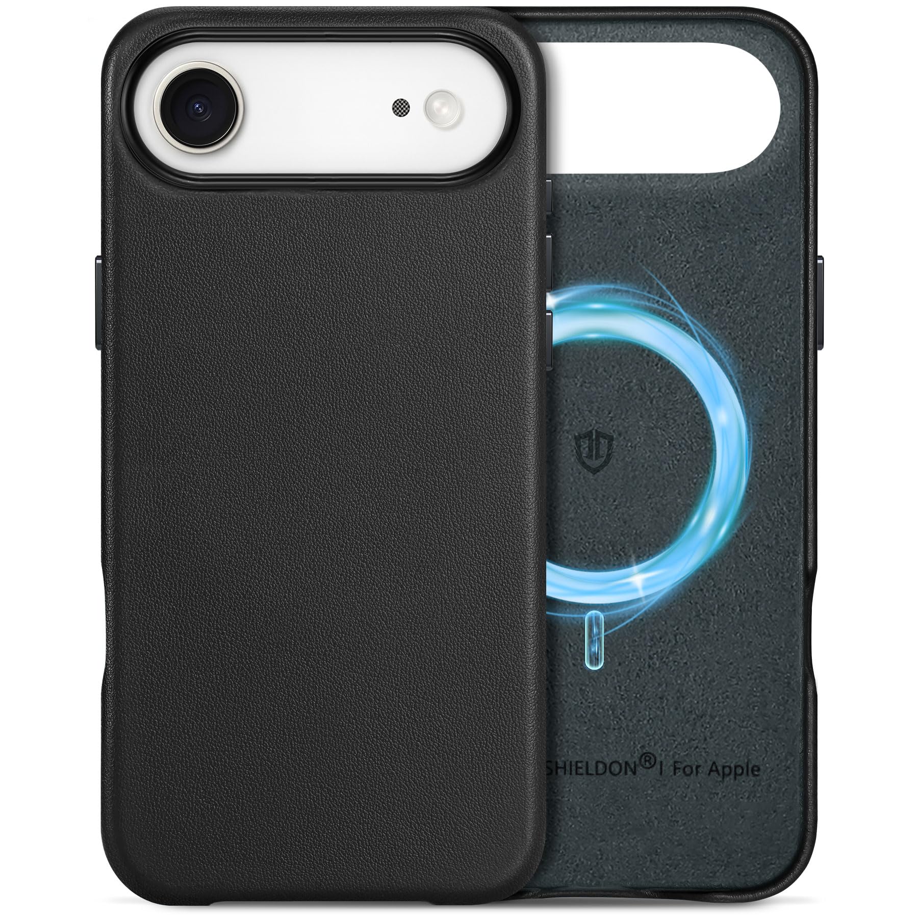 SHIELDON Genuine Leather Case for iPhone Air 6.5  2025 | Compatible with Magsafe, Magnetic Wireless Charging, Anti-Scratch, Shoc