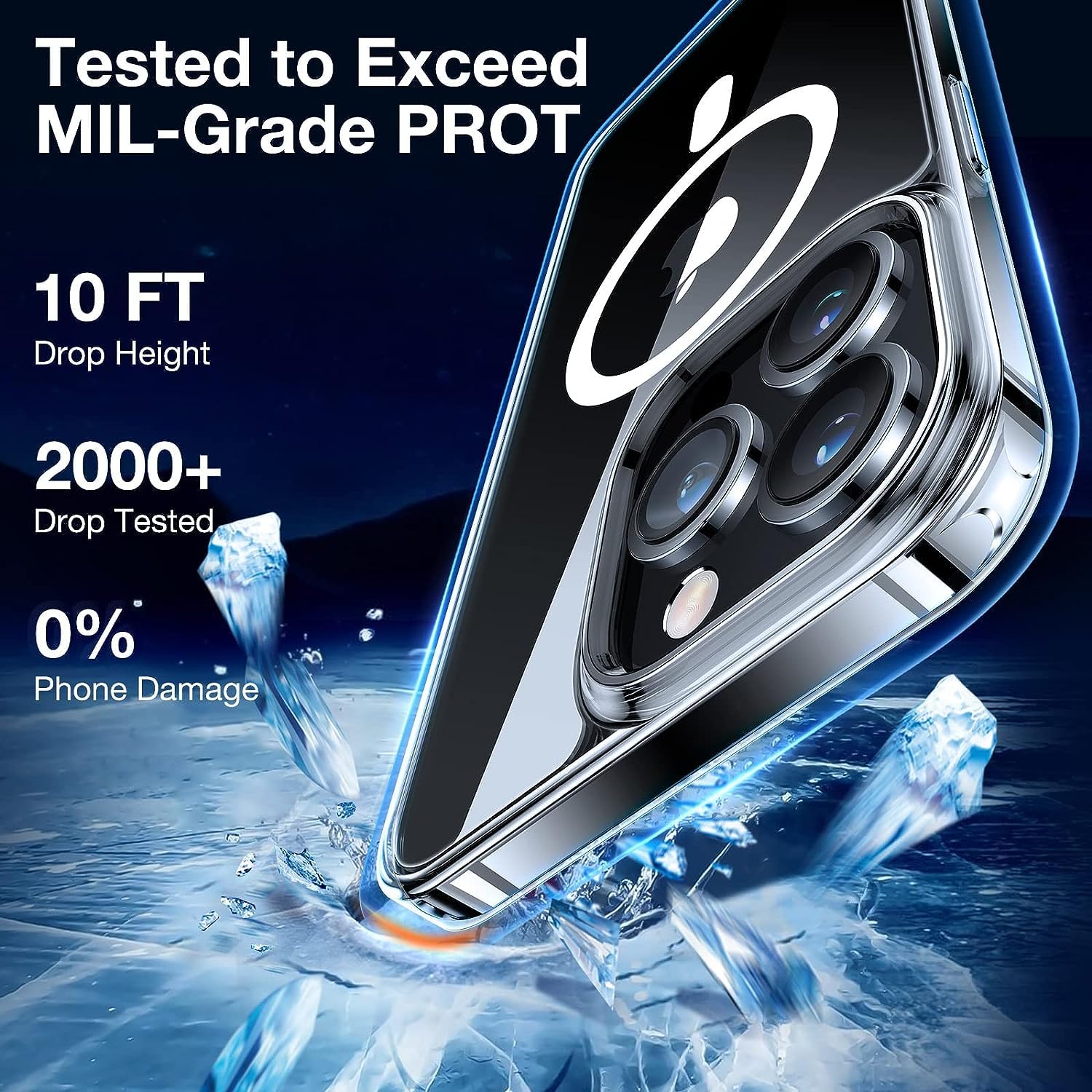 Torras Magnetic Compatible With Iphone 13 Pro Max Case, [Military Grade Drop Tested] [Compatible With Magsafe] Shockproof Hard S