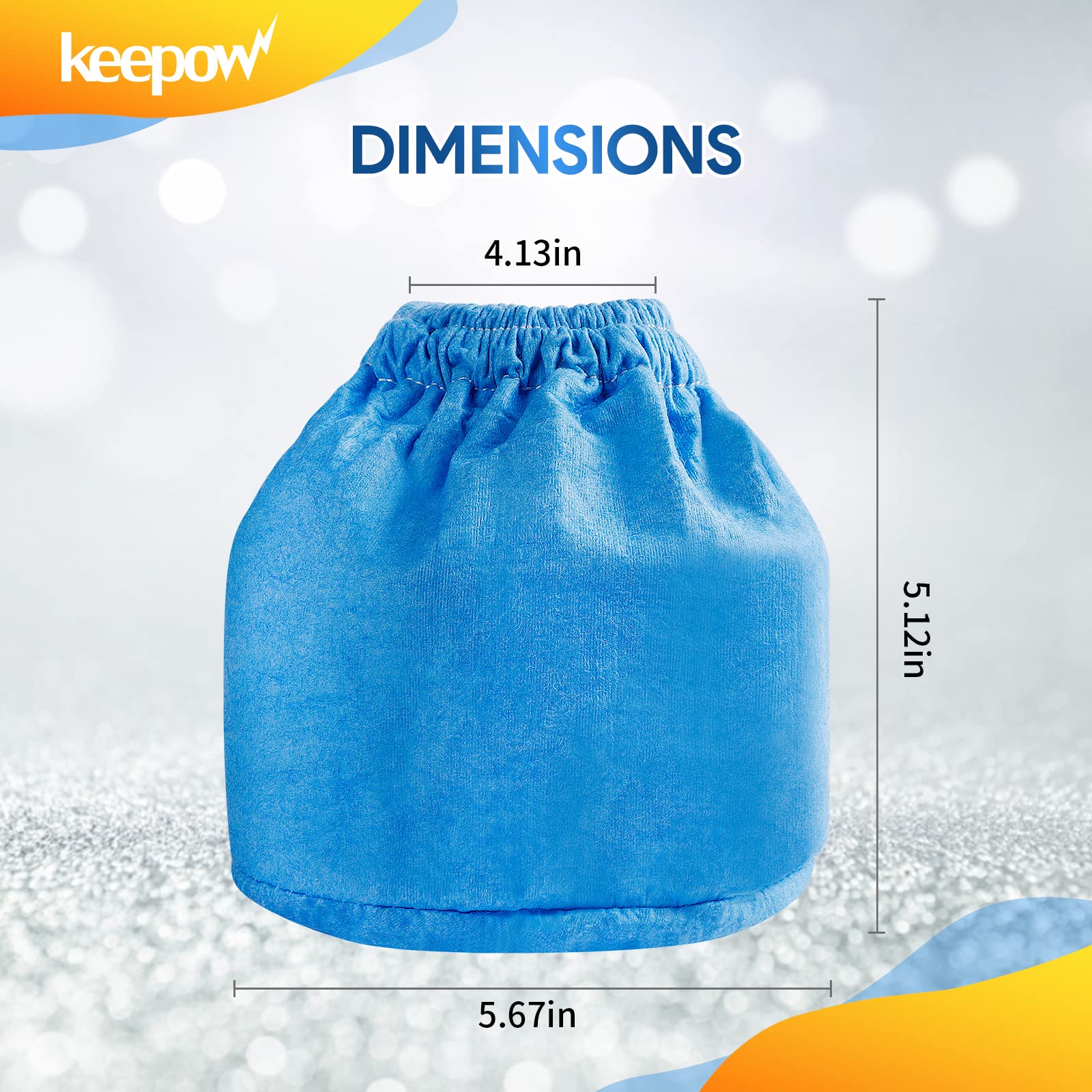 Keepow Vrc2 Cloth Filter Compatible With Vacmaster 1.5 To 3.2 Gallon Wet/Dry Vacuums, Also Compatible With Shop Vac Aa155 Aa256