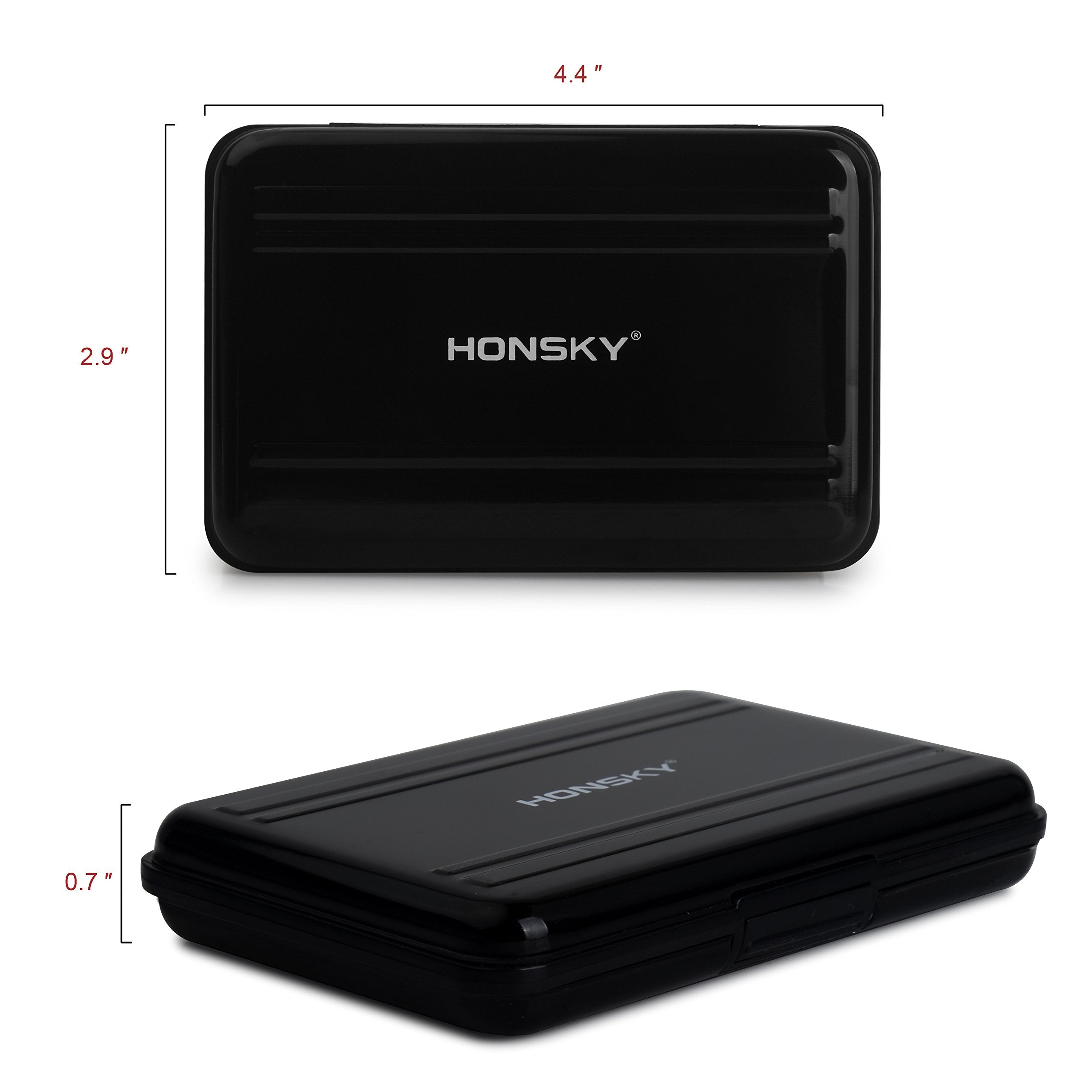 Honsky Aluminum Uhs I Sd Micro Sd Sdhc Sdxc Tf Securedigital Memory Card Carrying Case Holder Organizer Box Keeper For Computer