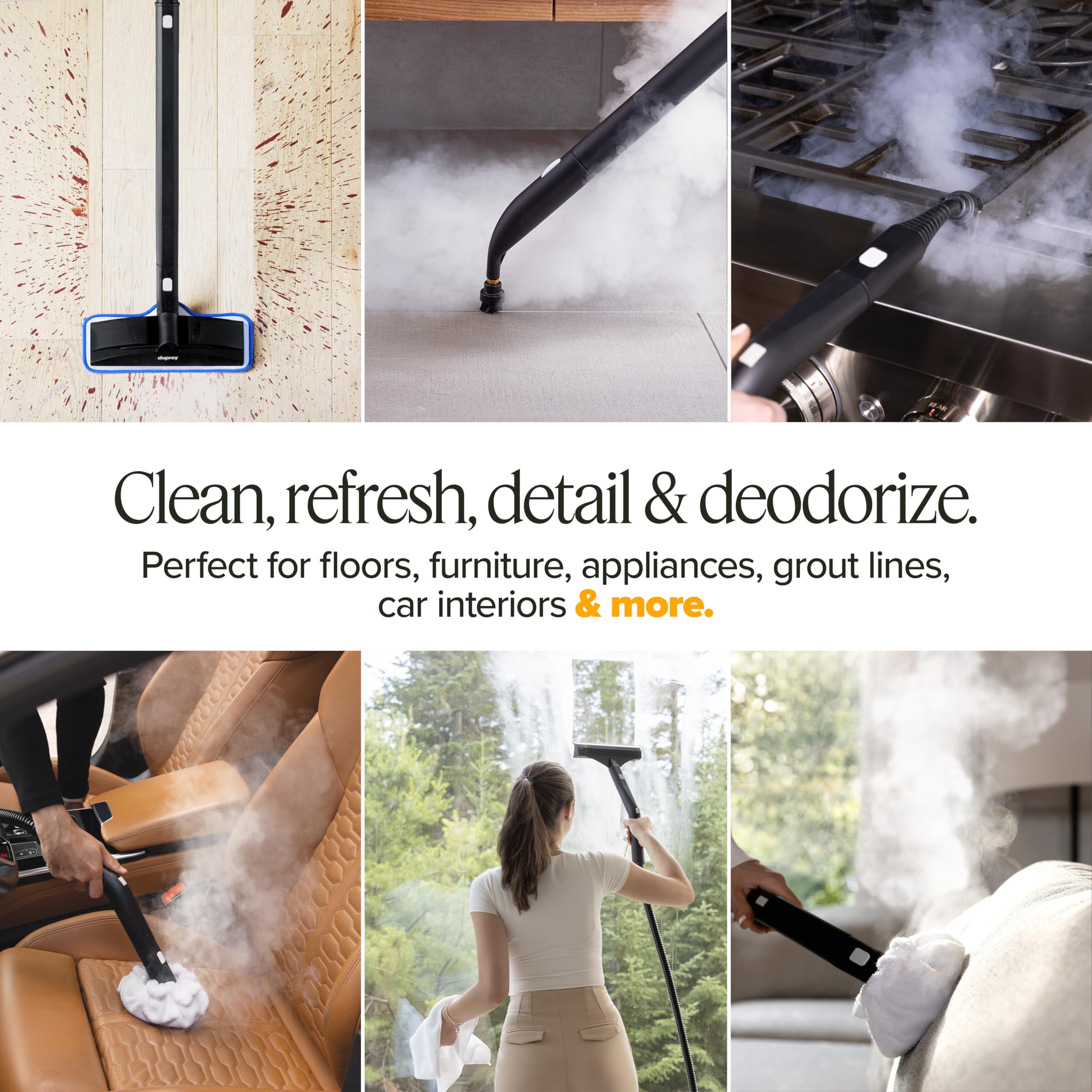 Dupray Neat Steam Cleaner With 20-Piece Accesory Kit. For Multipurpose Steam Cleaning Hardwood, Tile, Laminate And Sealed Floors
